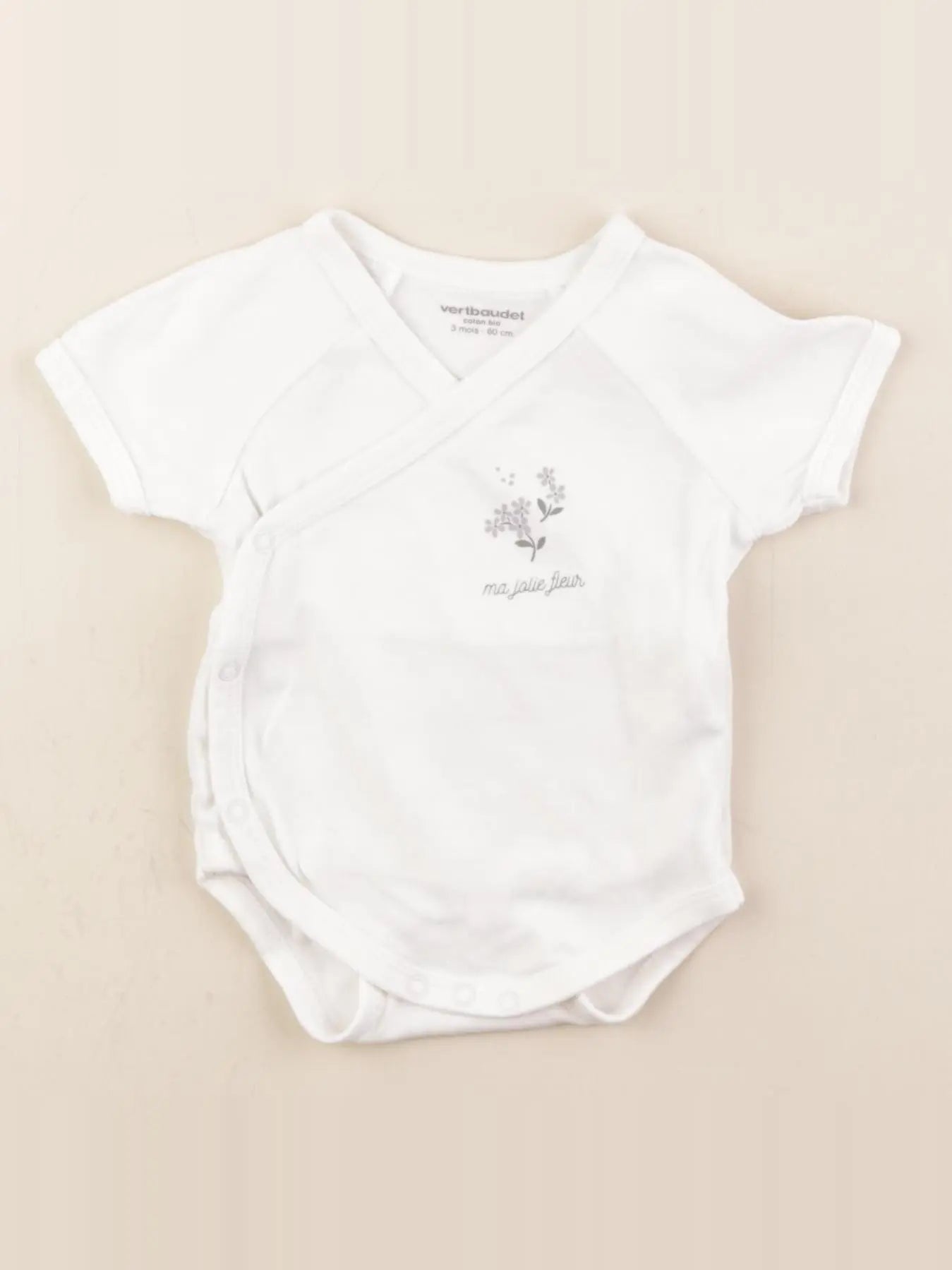 Vertbaudet - body blanc - 3 mois
