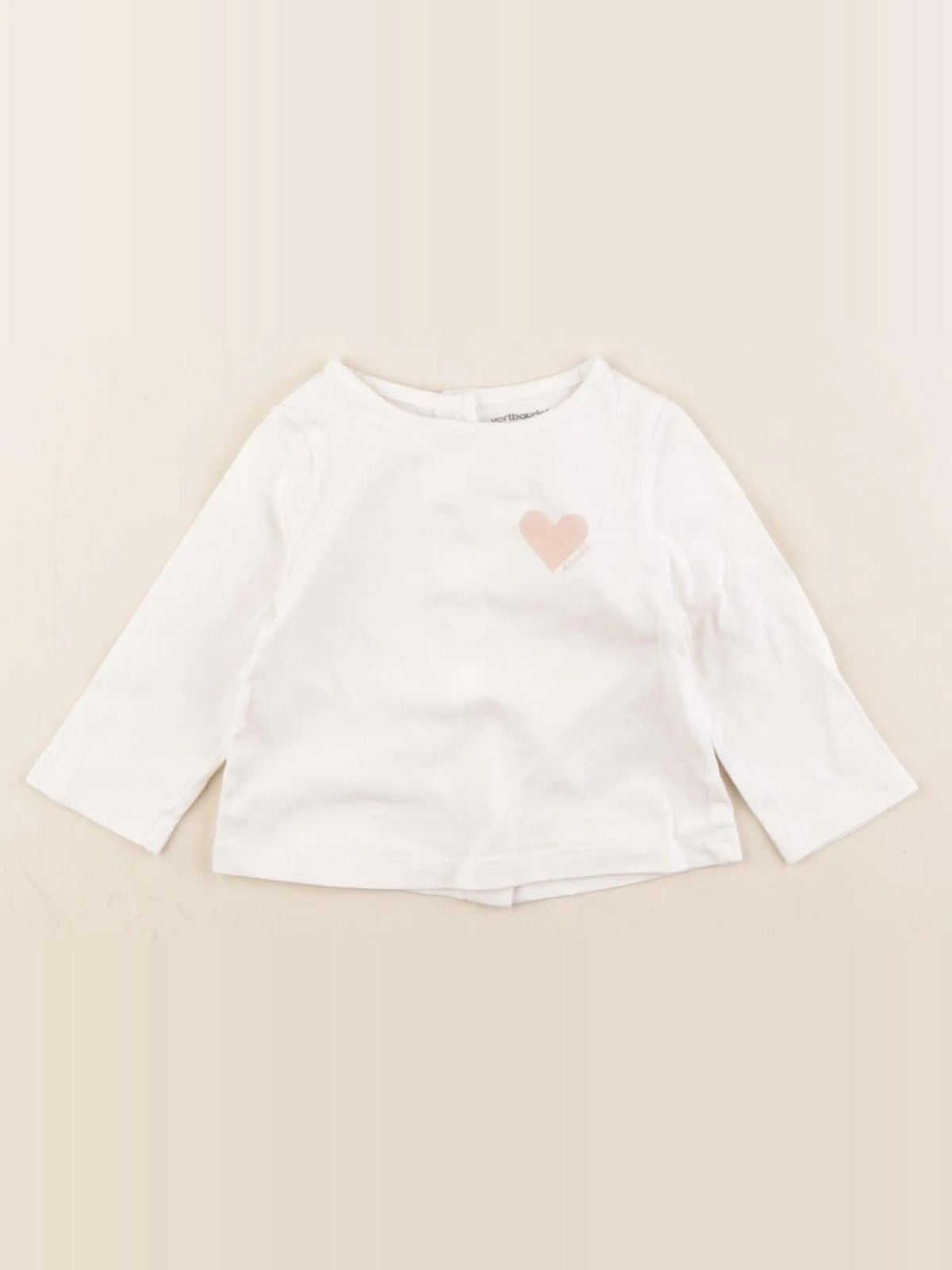 Vertbaudet - tee-shirt blanc - 3 mois