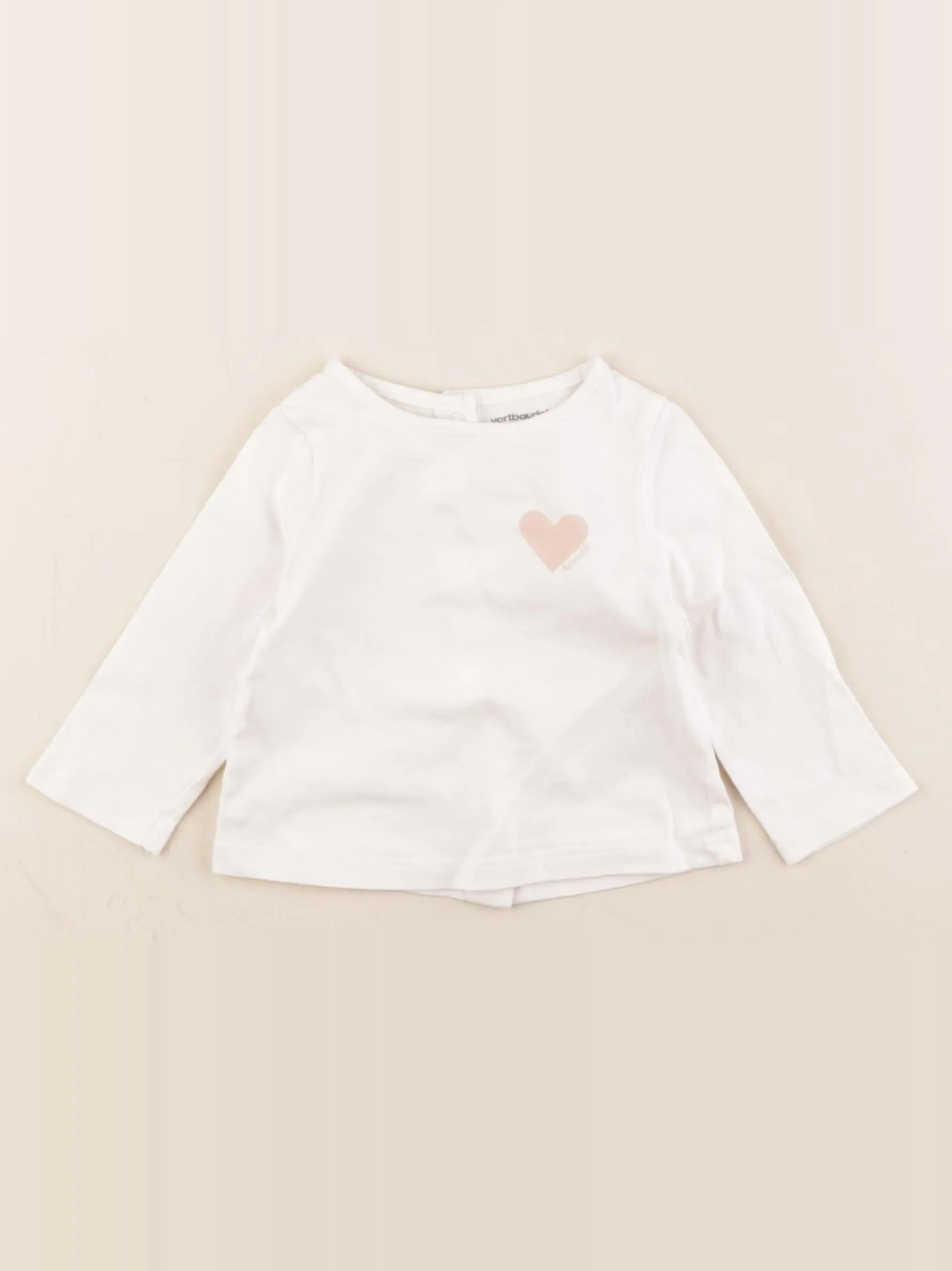 Vertbaudet - tee-shirt blanc - 3 mois