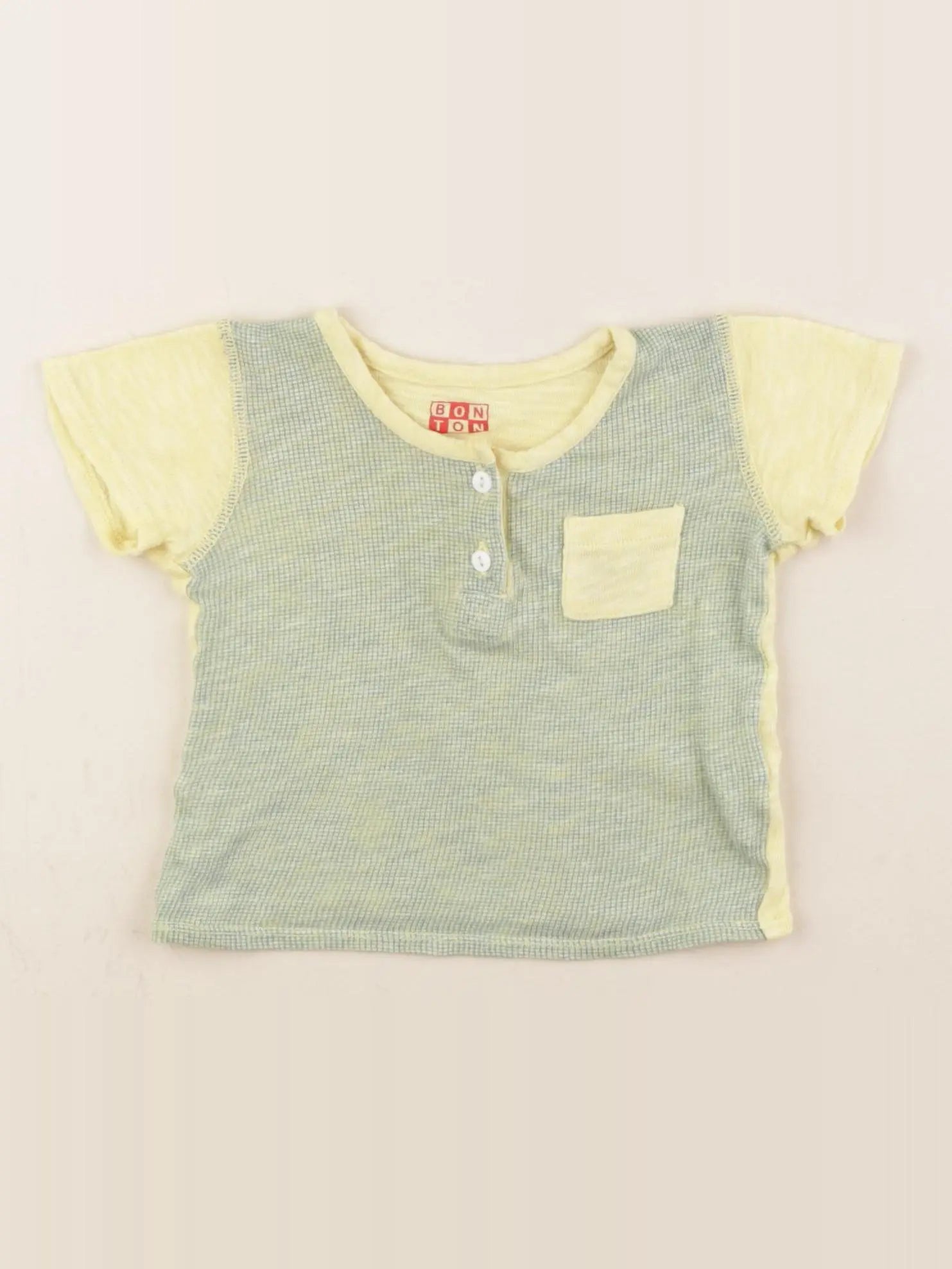 Bonton - tee-shirt jaune - 6 mois