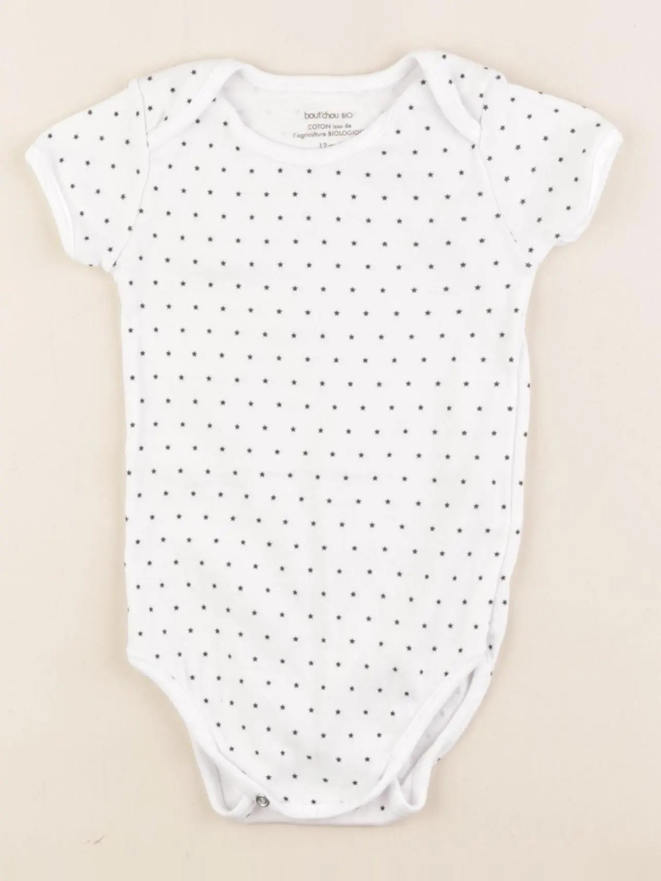 Boutchou - body blanc, bleu - 12 mois