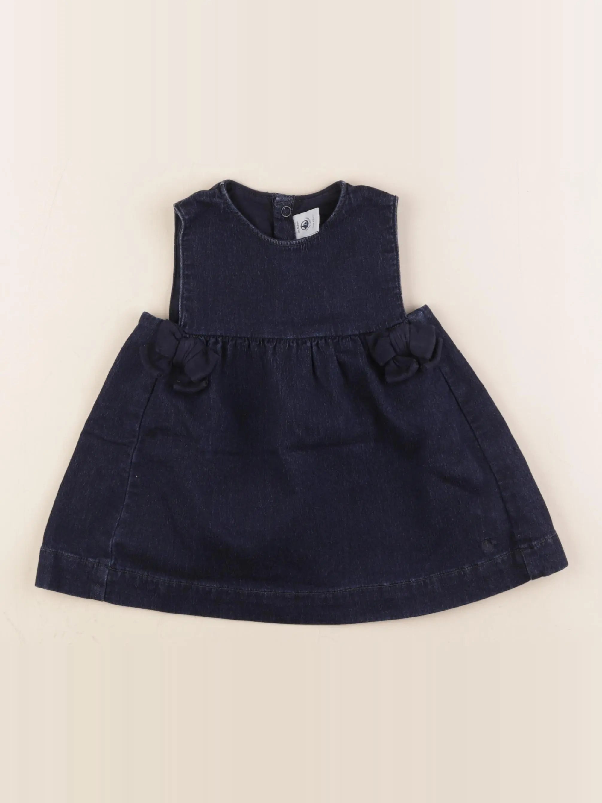Petit Bateau - robe bleu - 6 mois