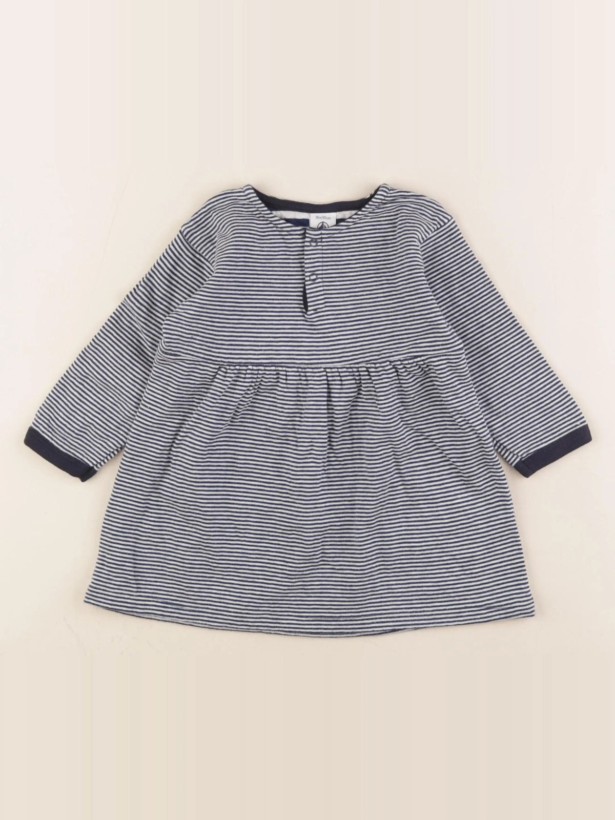 Petit Bateau - robe bleu - 18 mois