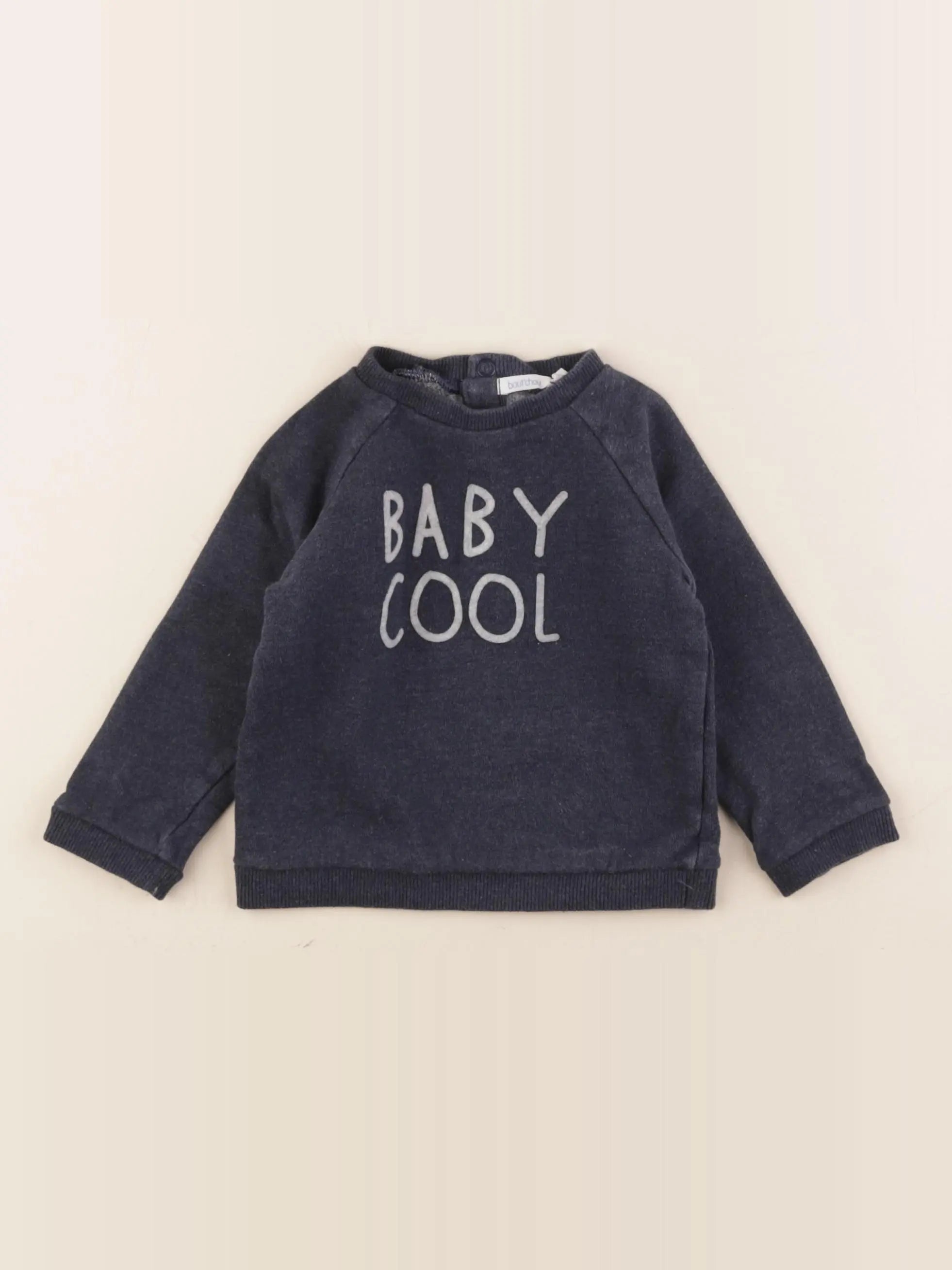 Boutchou - sweat bleu - 12 mois