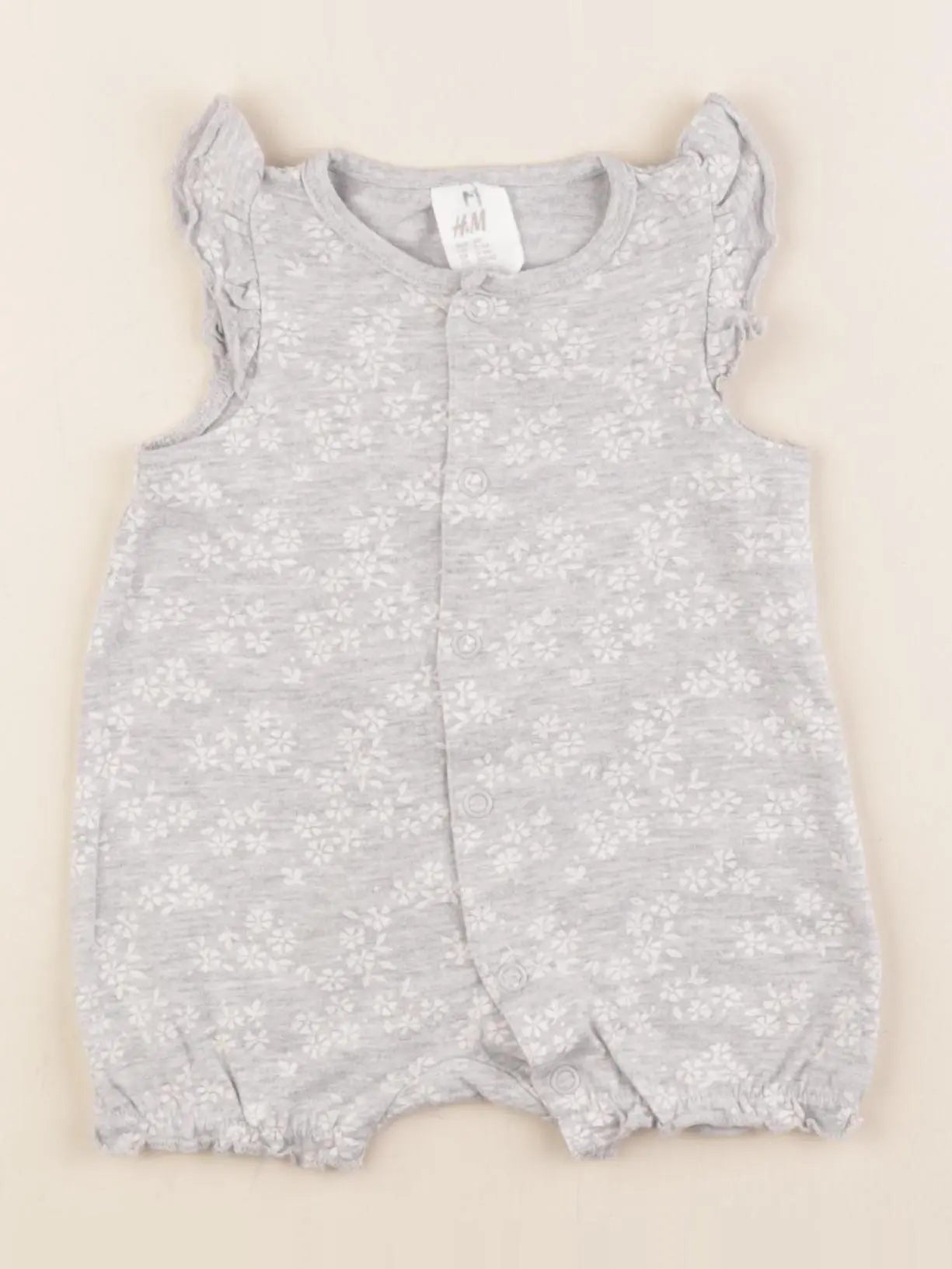 H&M - combinaison gris - 0/1 mois
