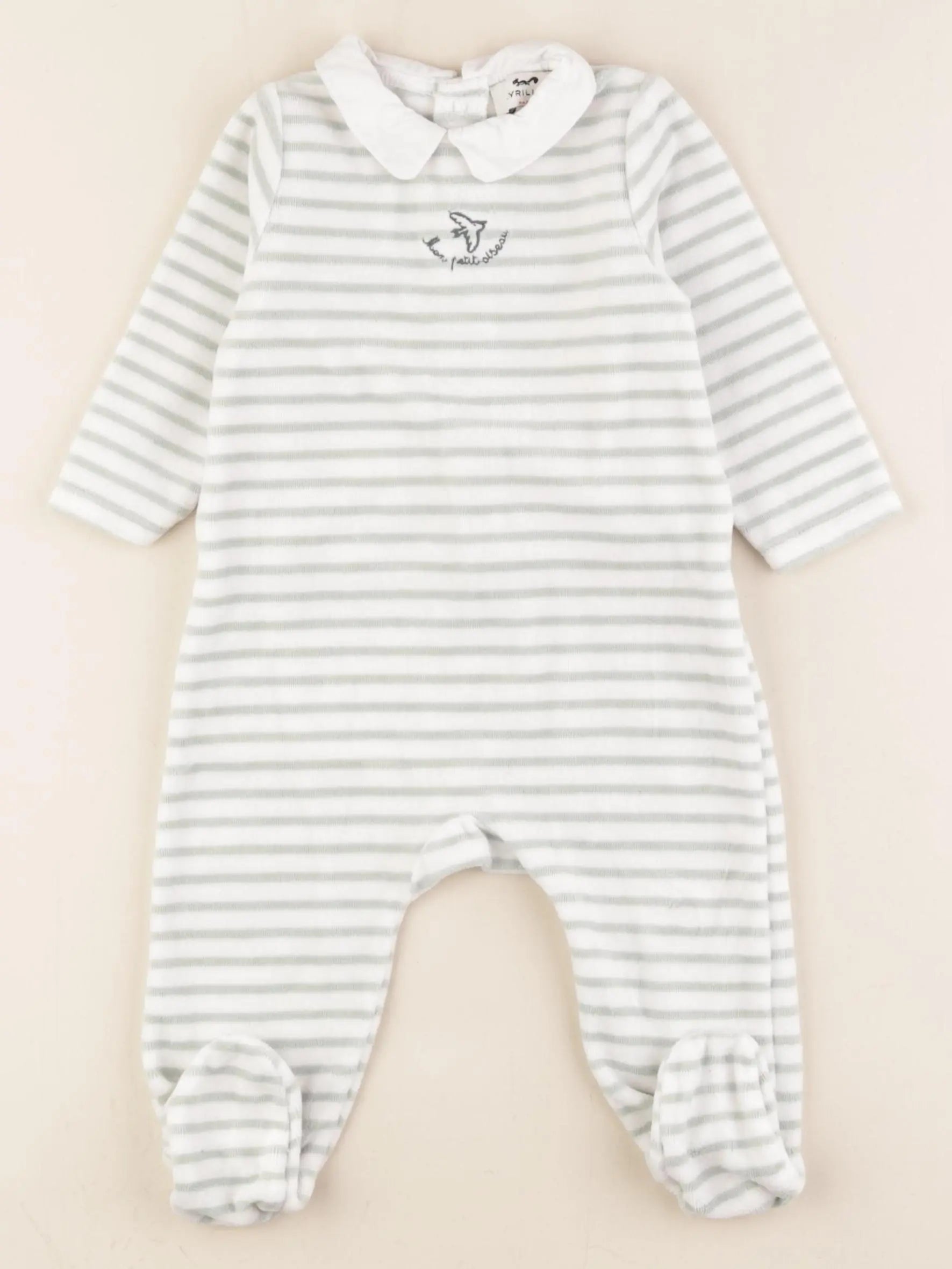 Cyrillus - pyjama velours vert - 12 mois