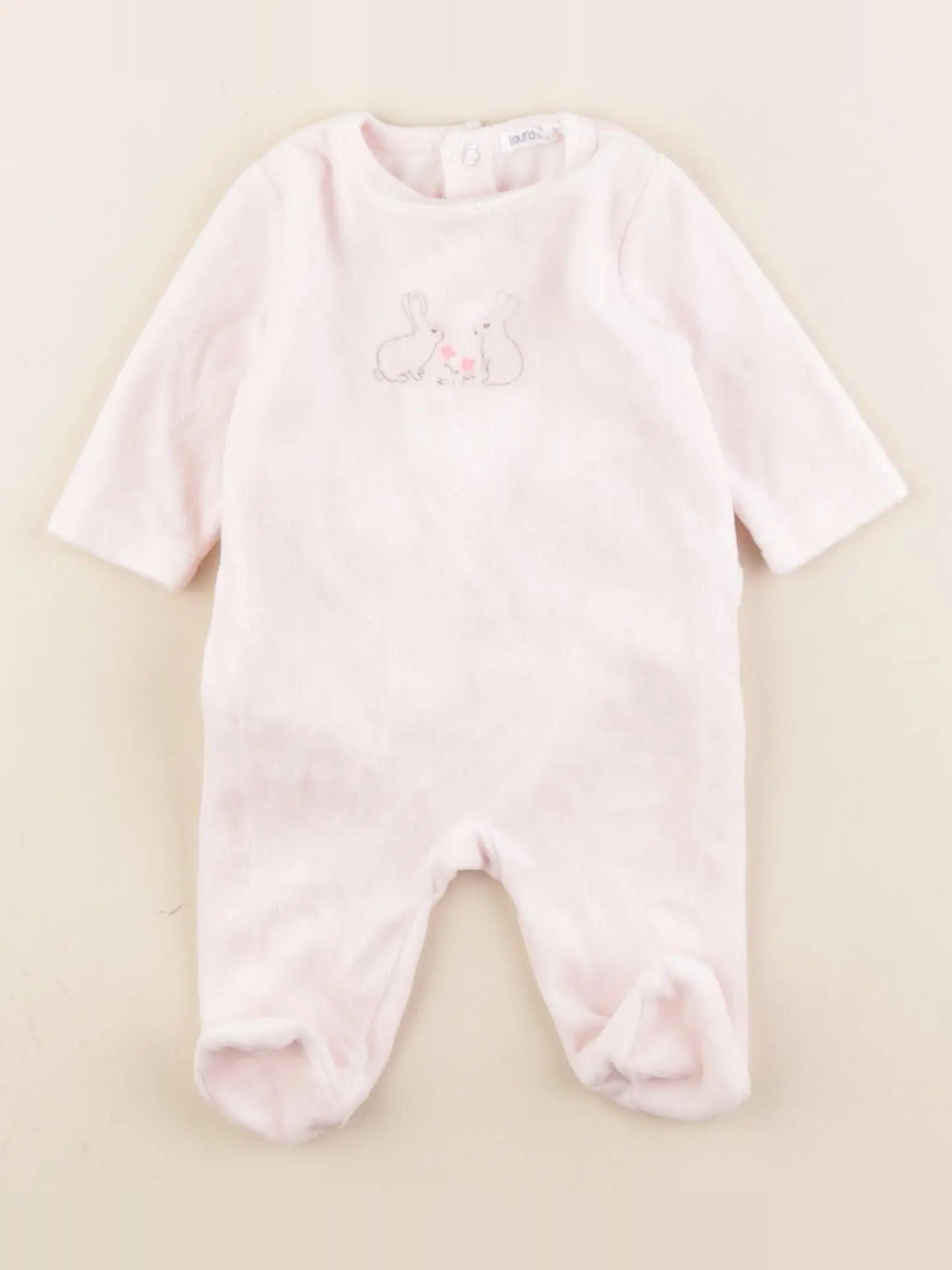 Boutchou - pyjama velours rose - 1 mois