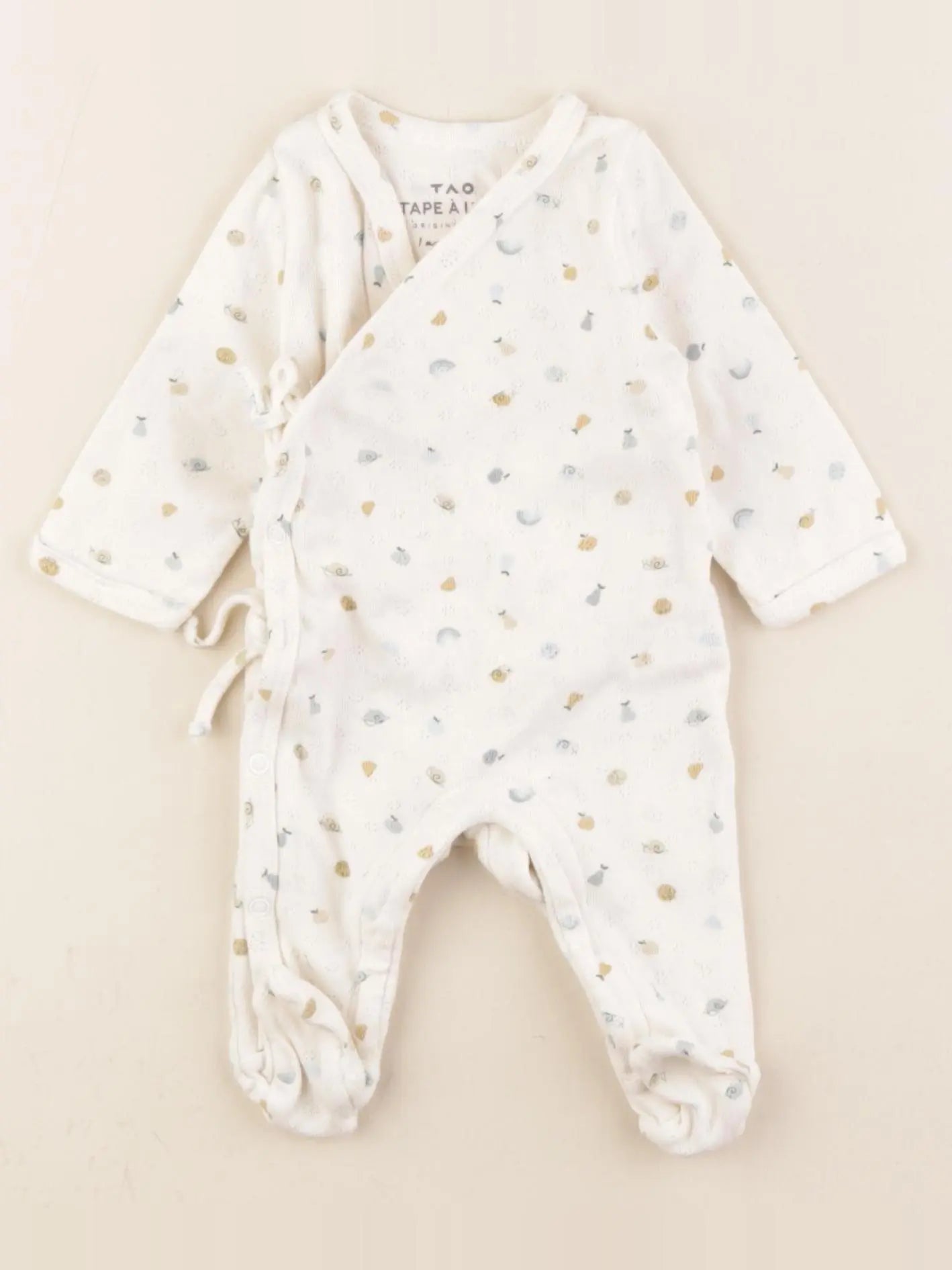 Tape à l'oeil - pyjama coton beige - 1 mois