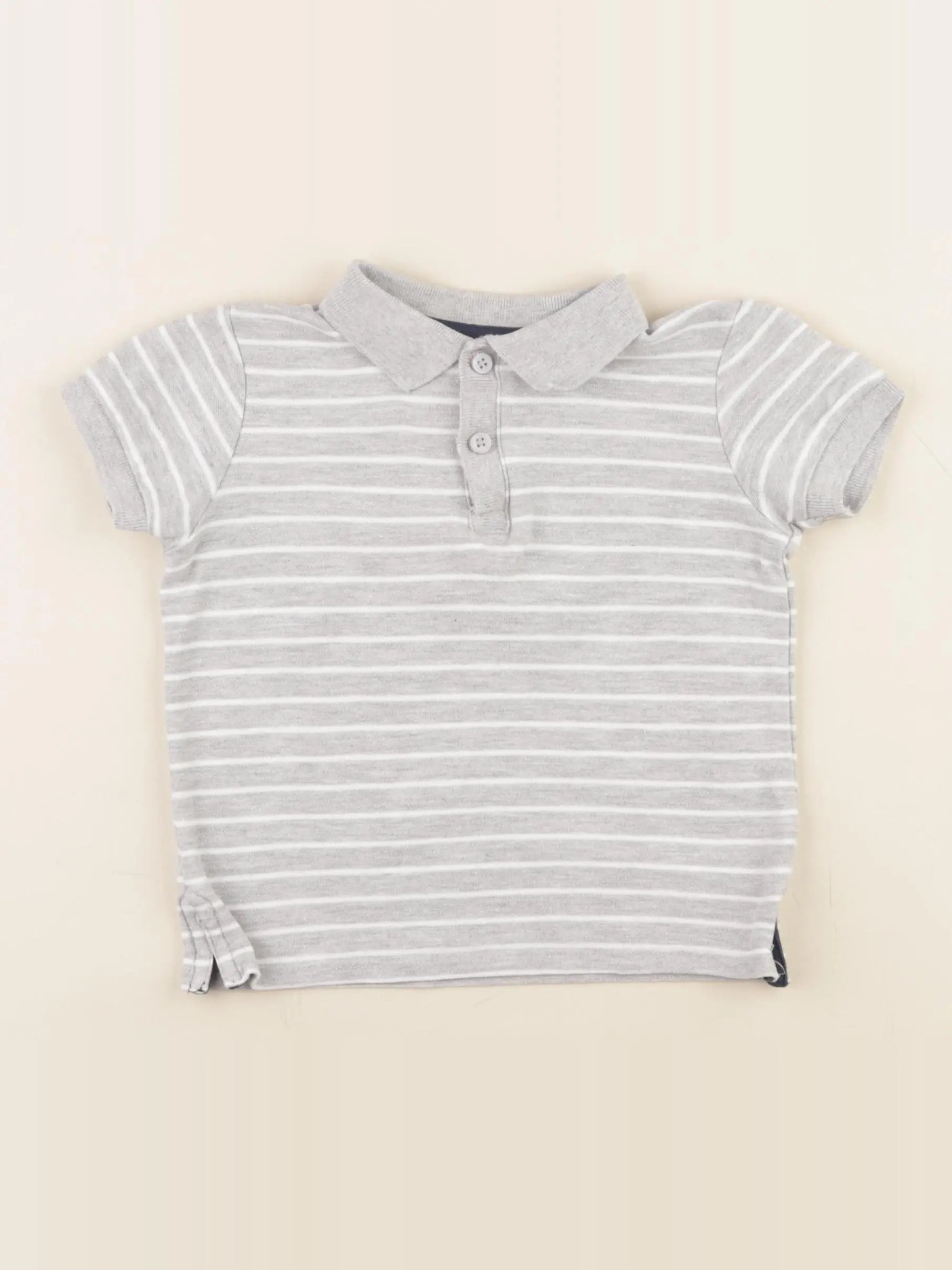 Vertbaudet - polo gris - 3 ans