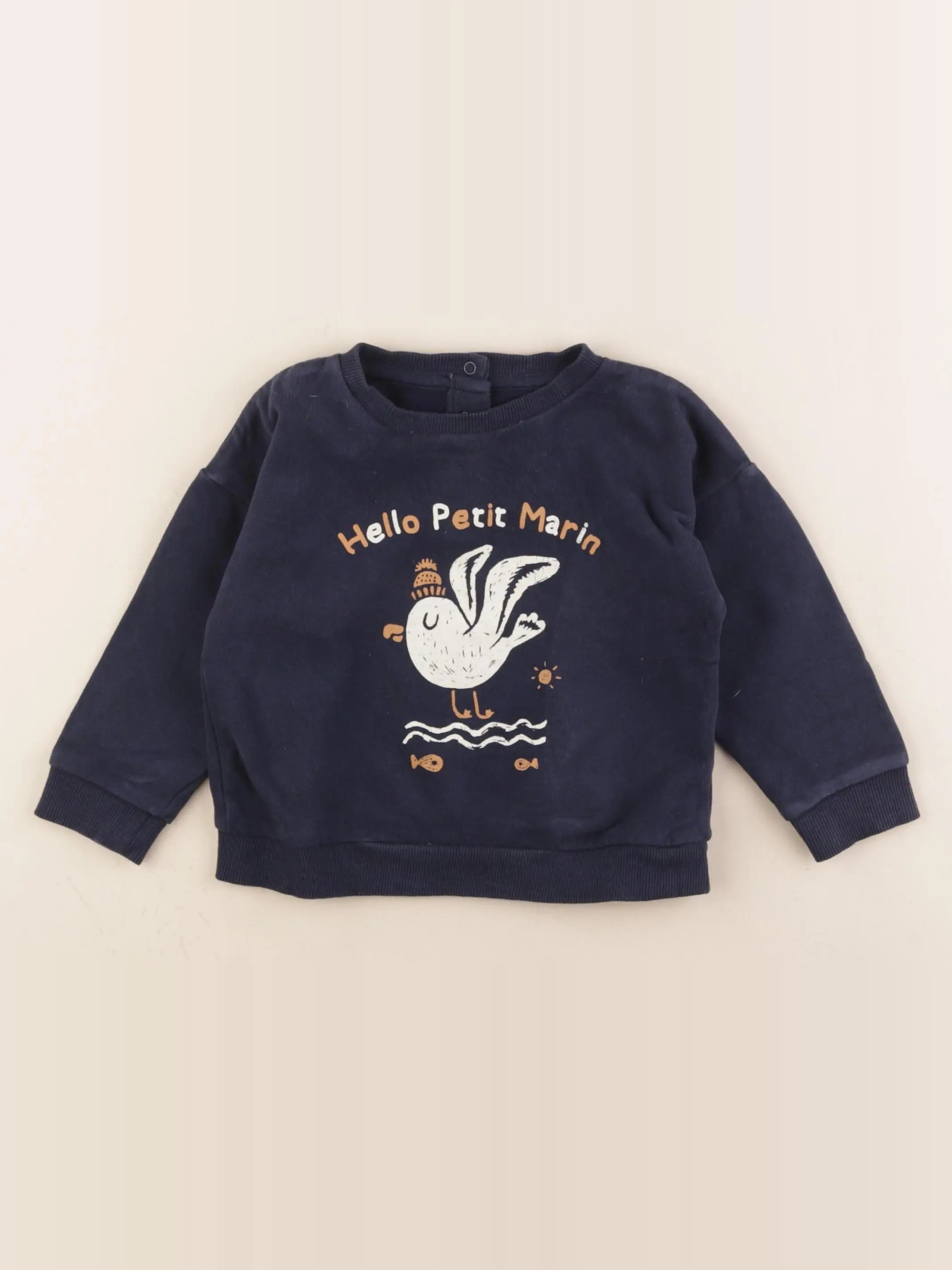 Vertbaudet - sweat bleu - 24 mois