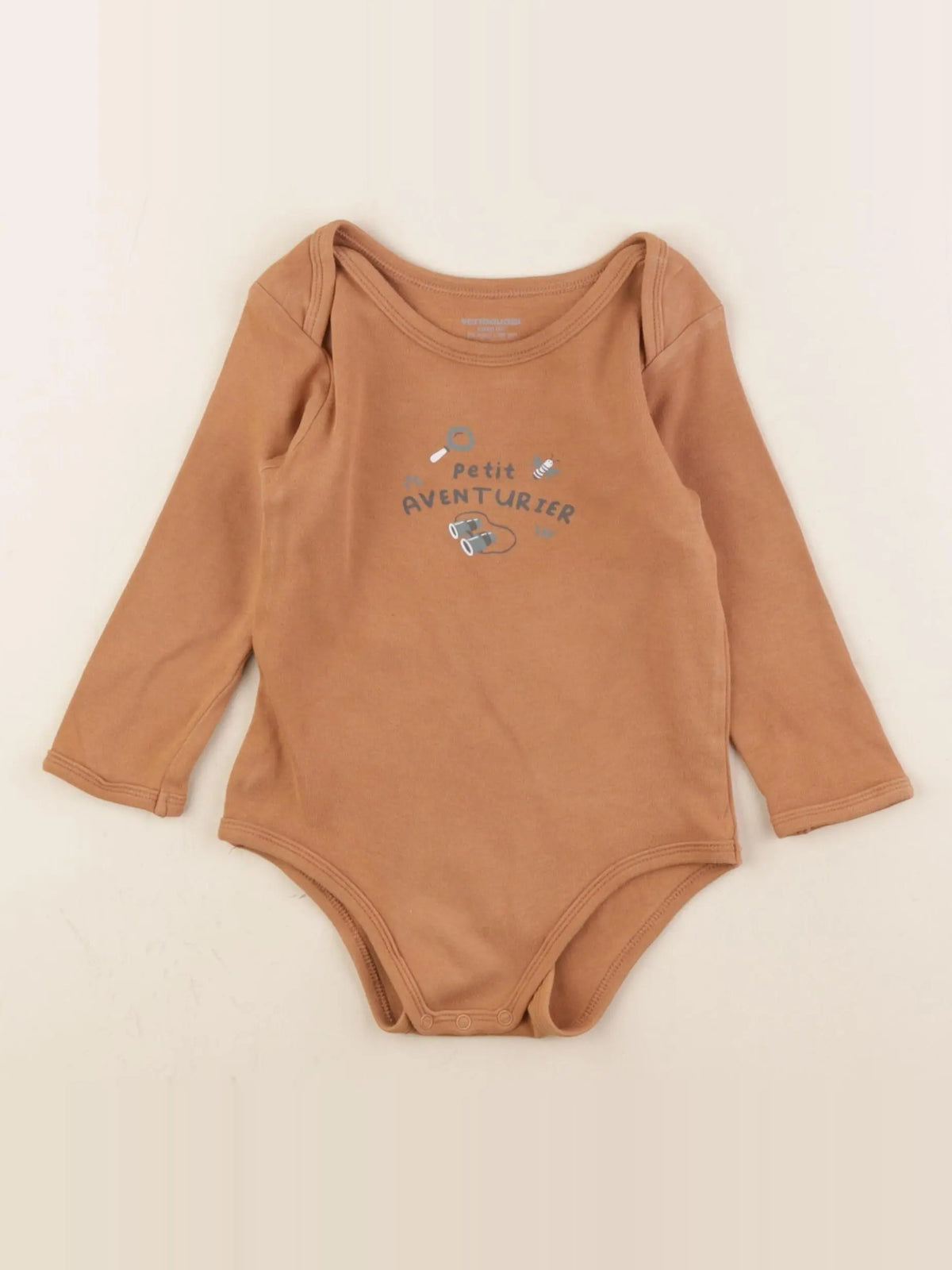 Vertbaudet - body marron - 24 mois