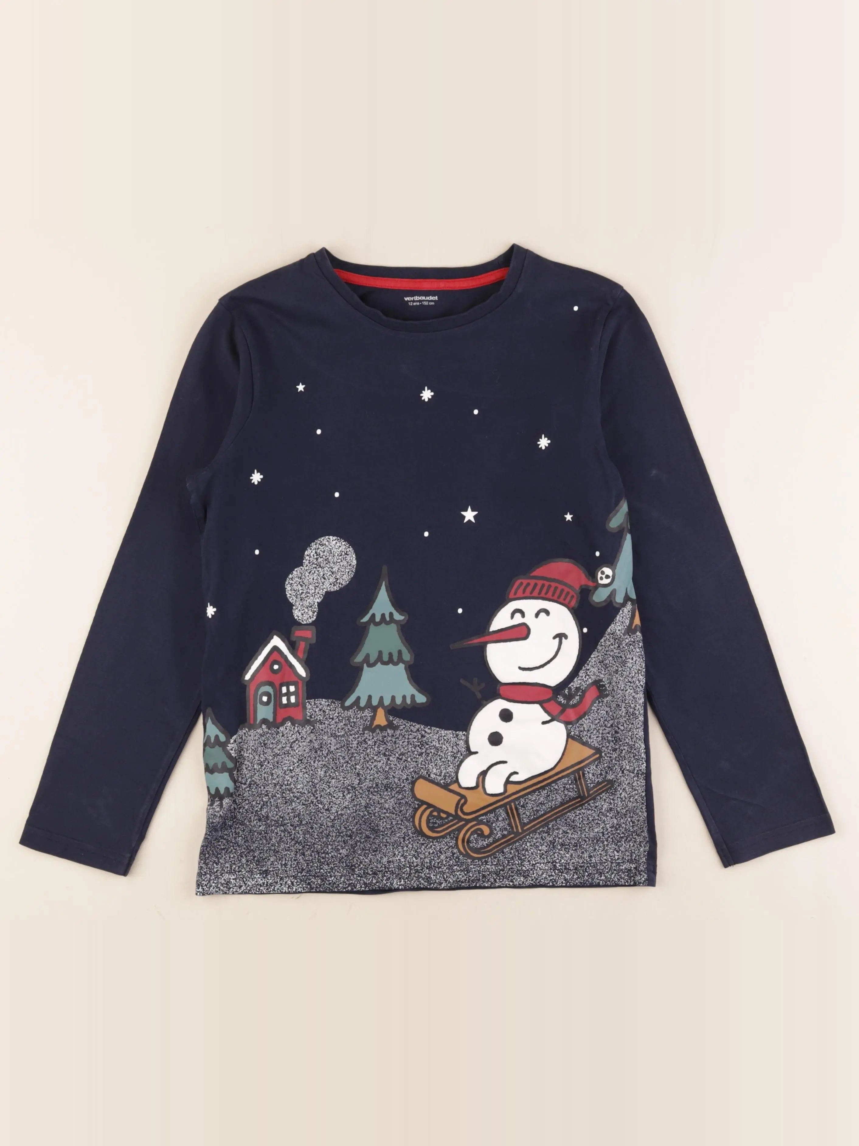 Vertbaudet - tee-shirt bleu - 12 ans