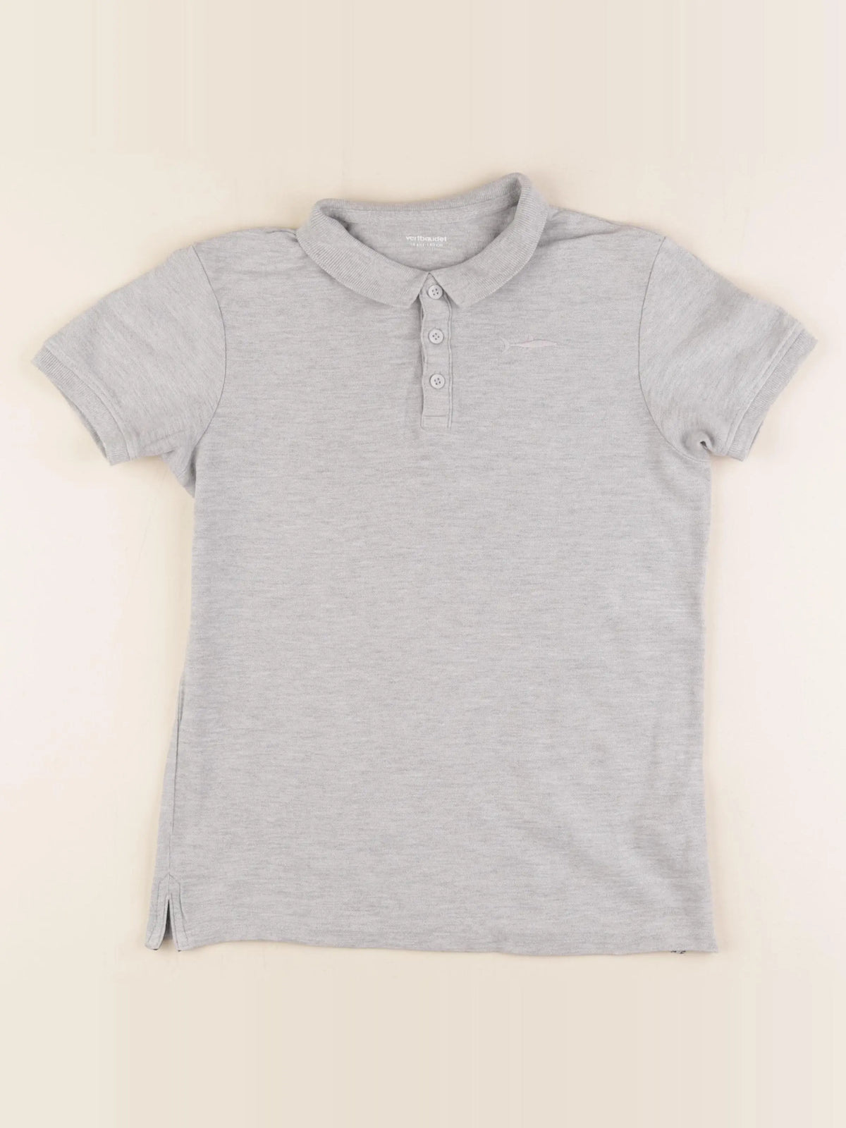 Vertbaudet - polo gris - 10 ans