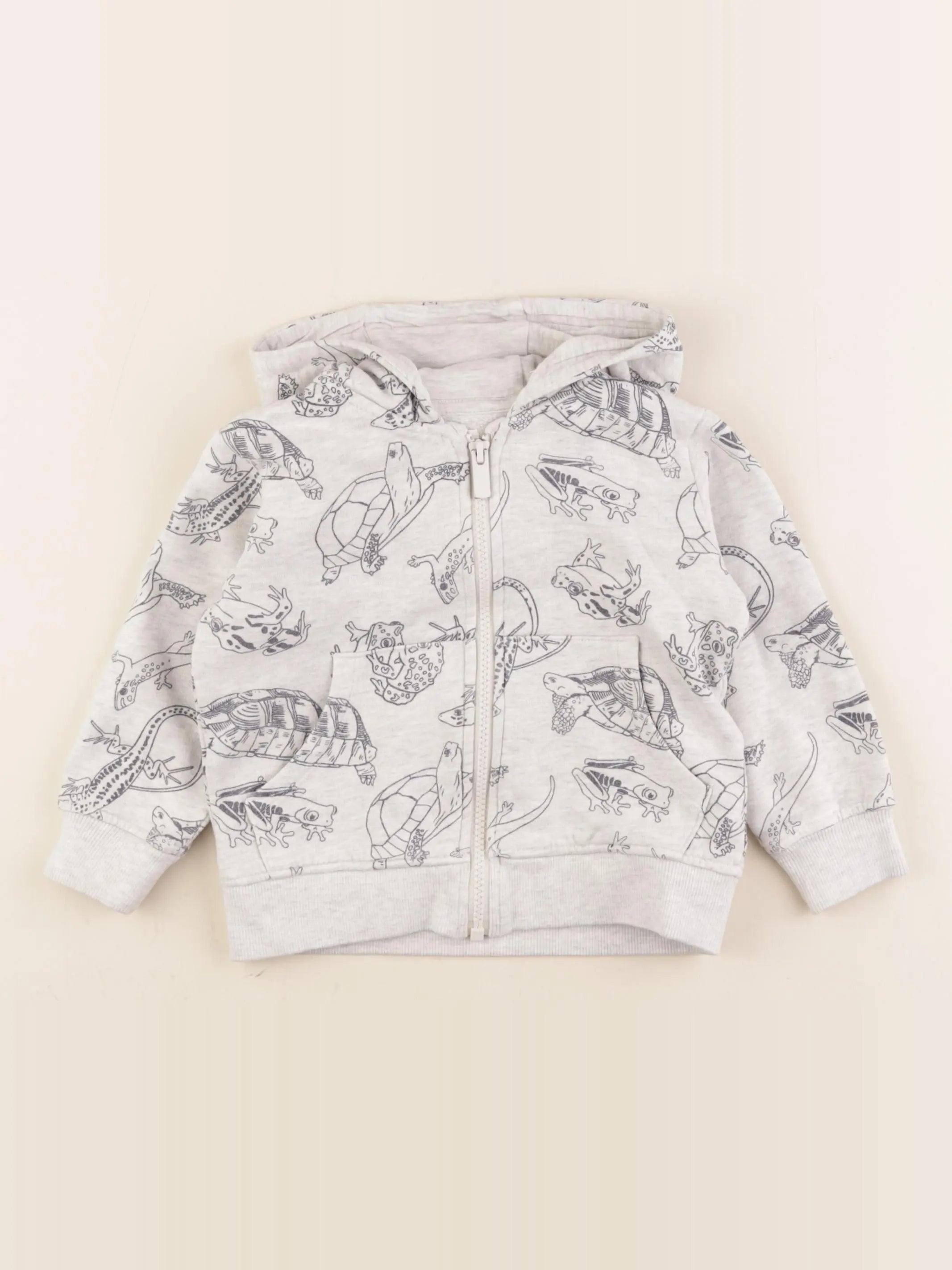 Vertbaudet - sweat gris, bleu - 3 ans