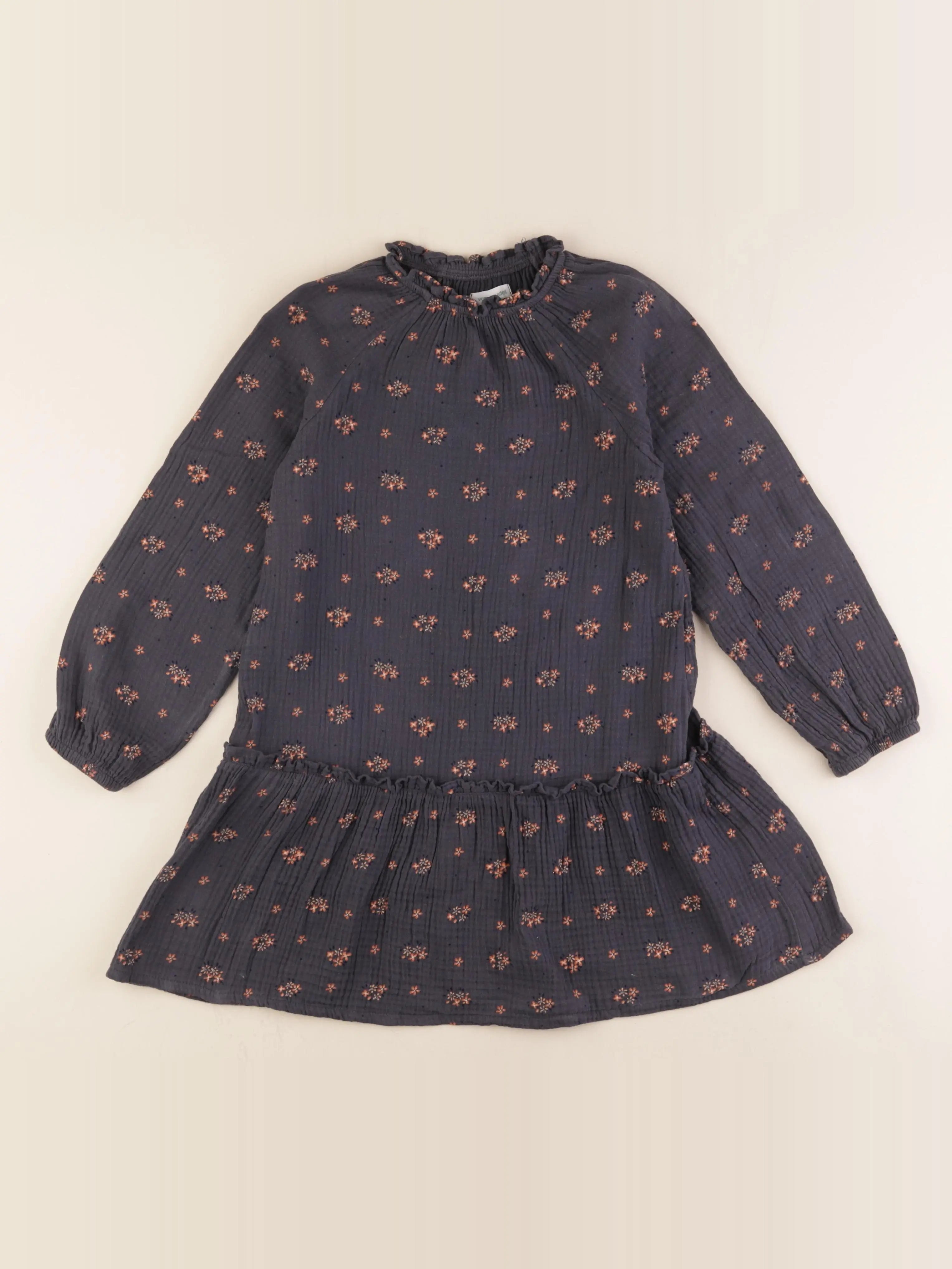 Vertbaudet - robe gris - 8 ans