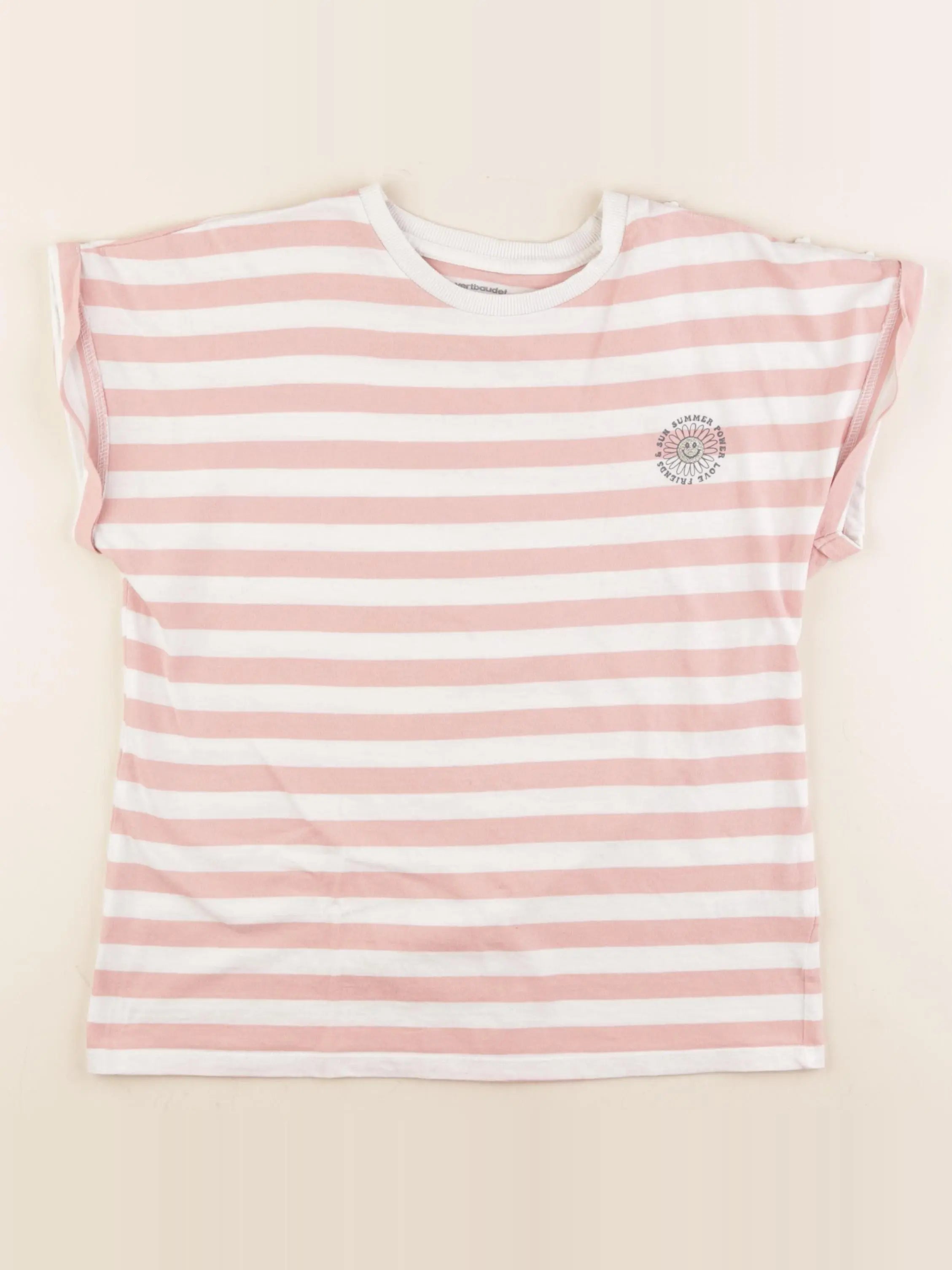 Vertbaudet - tee-shirt rose - 14 ans