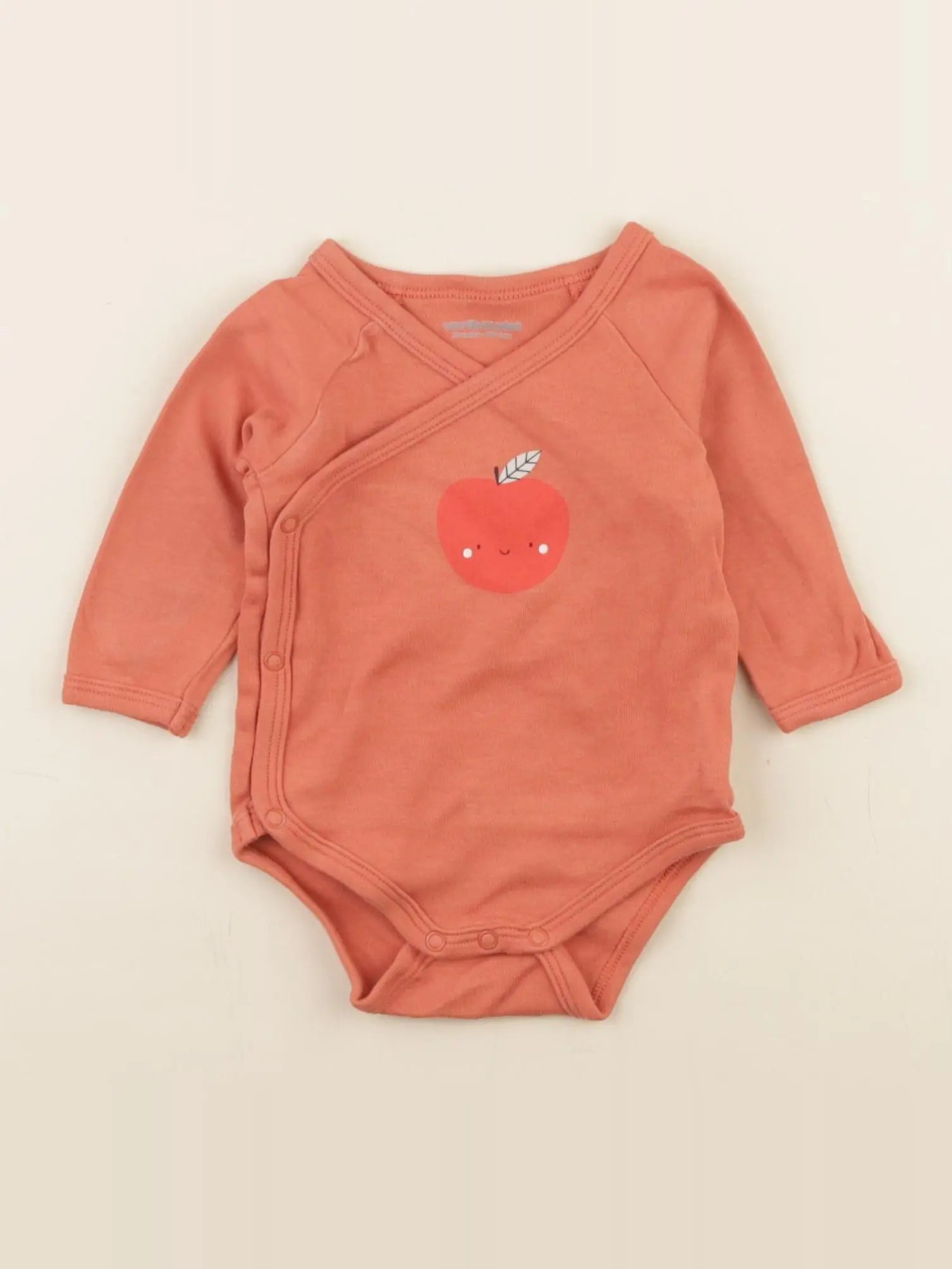 Vertbaudet - body orange - 3 mois