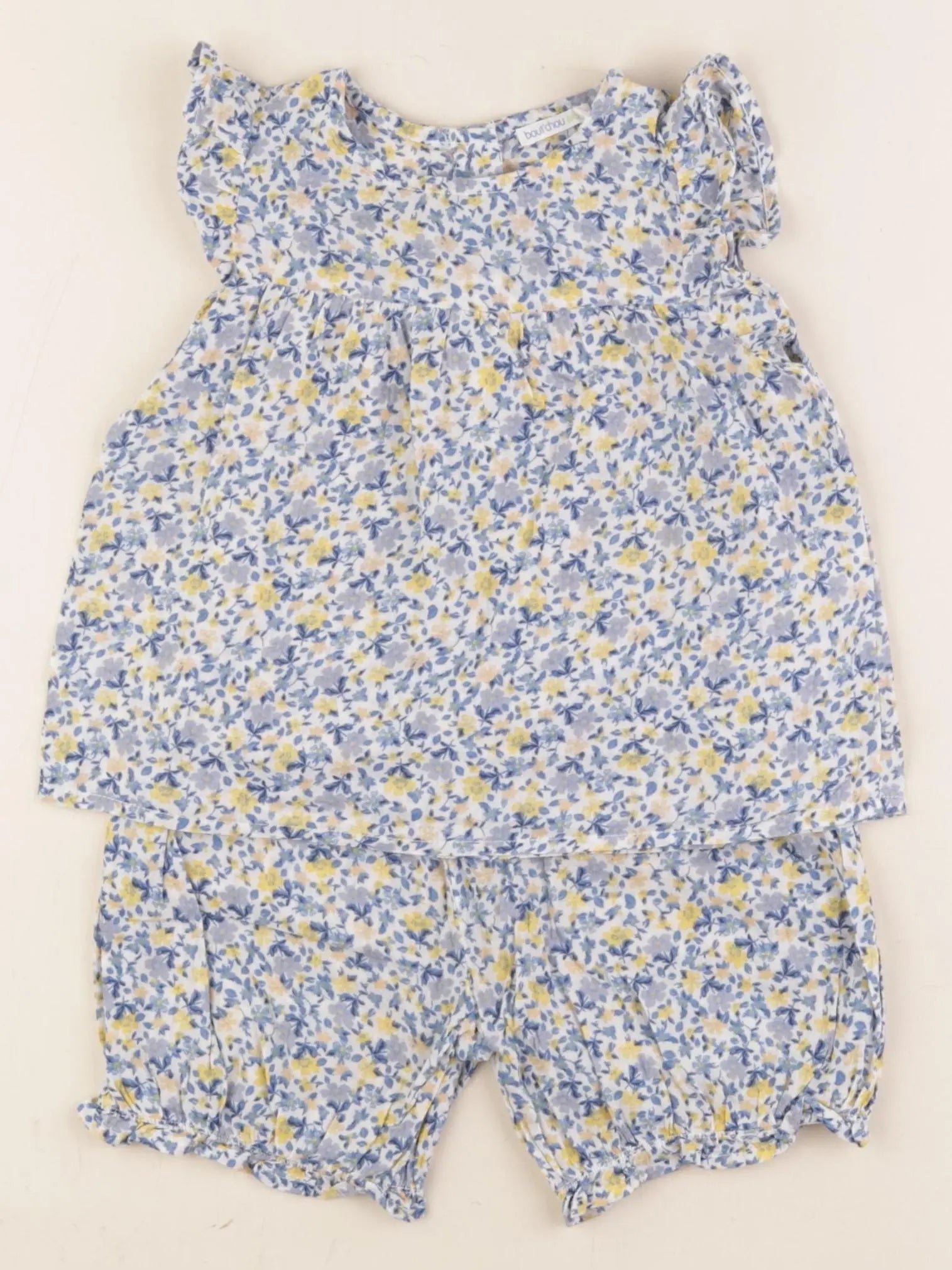 Boutchou - ensemble bleu, jaune - 18 mois