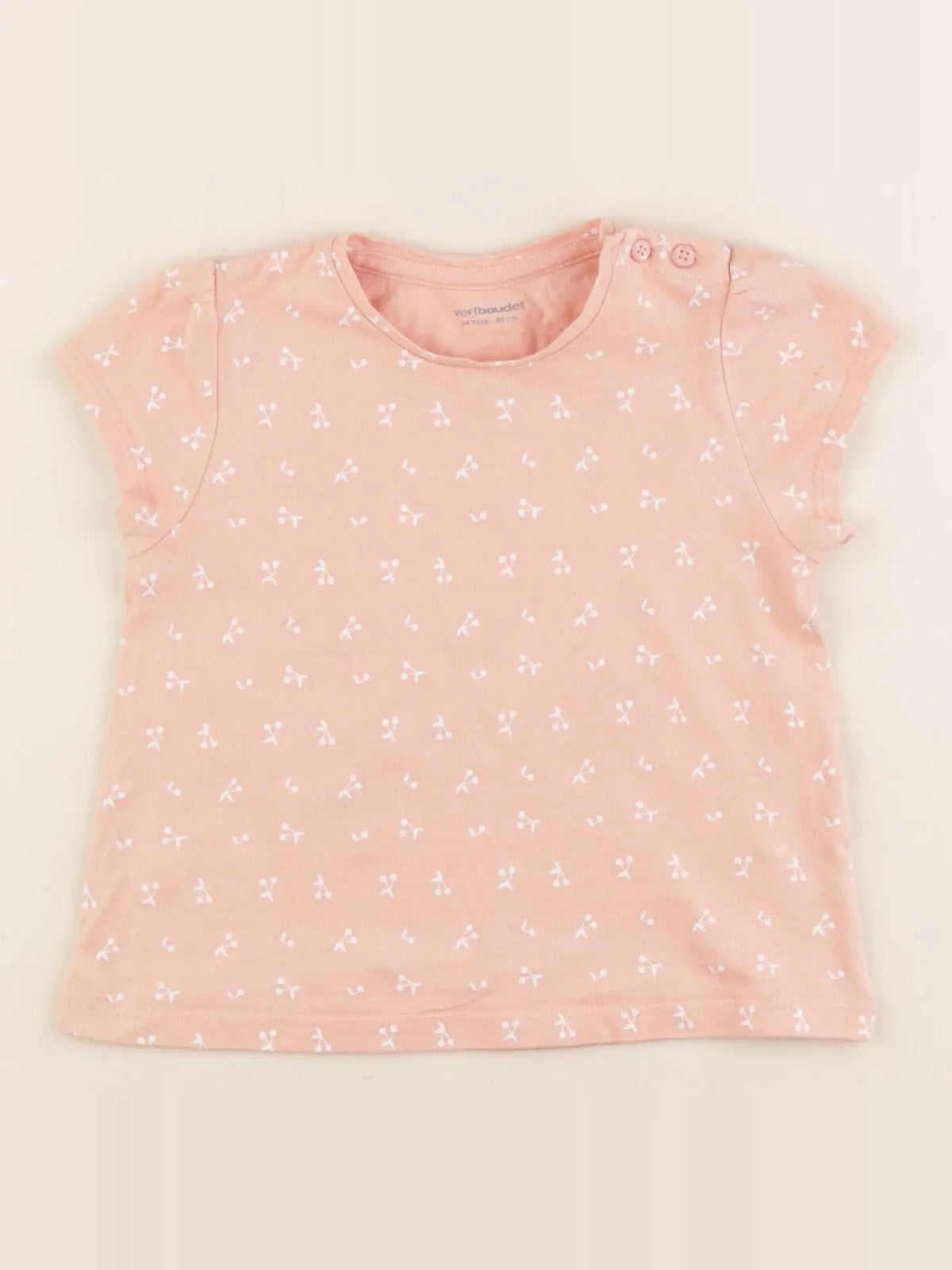 Vertbaudet - tee-shirt rose - 24 mois