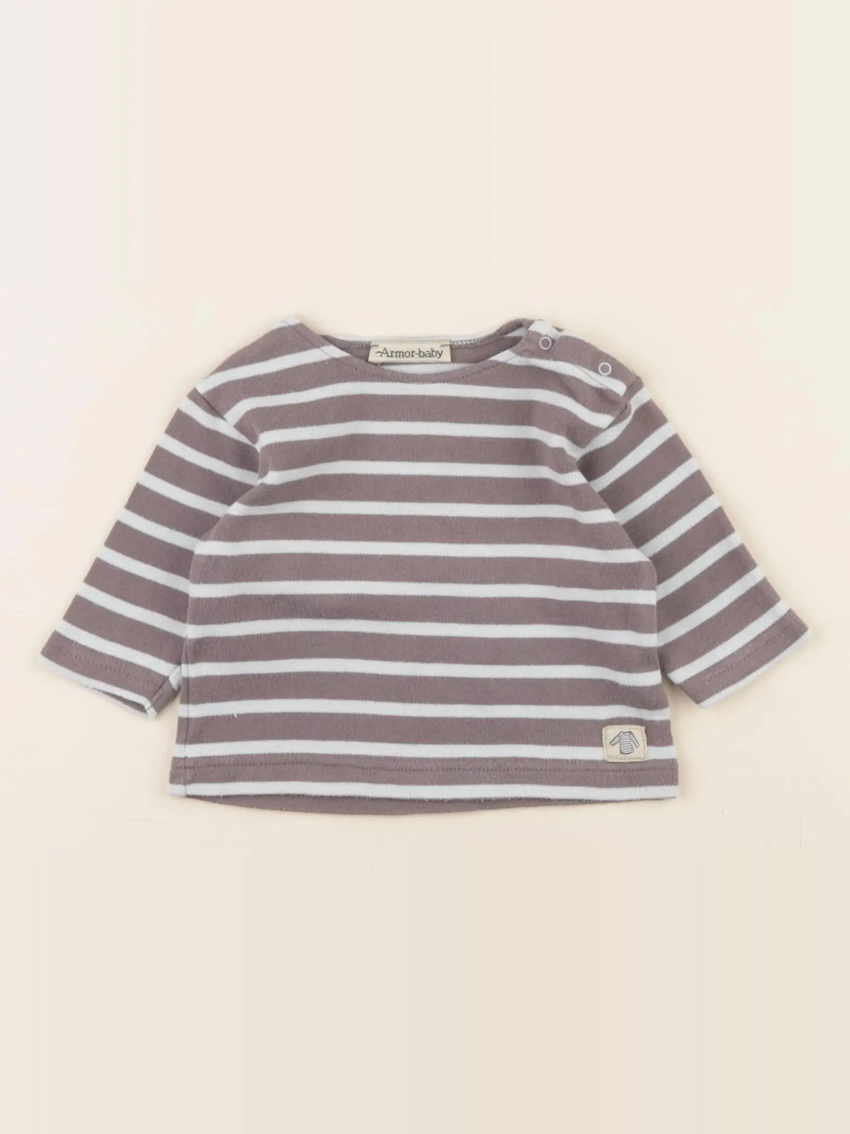 Armor Lux - tee-shirt bleu, marron - 3 mois