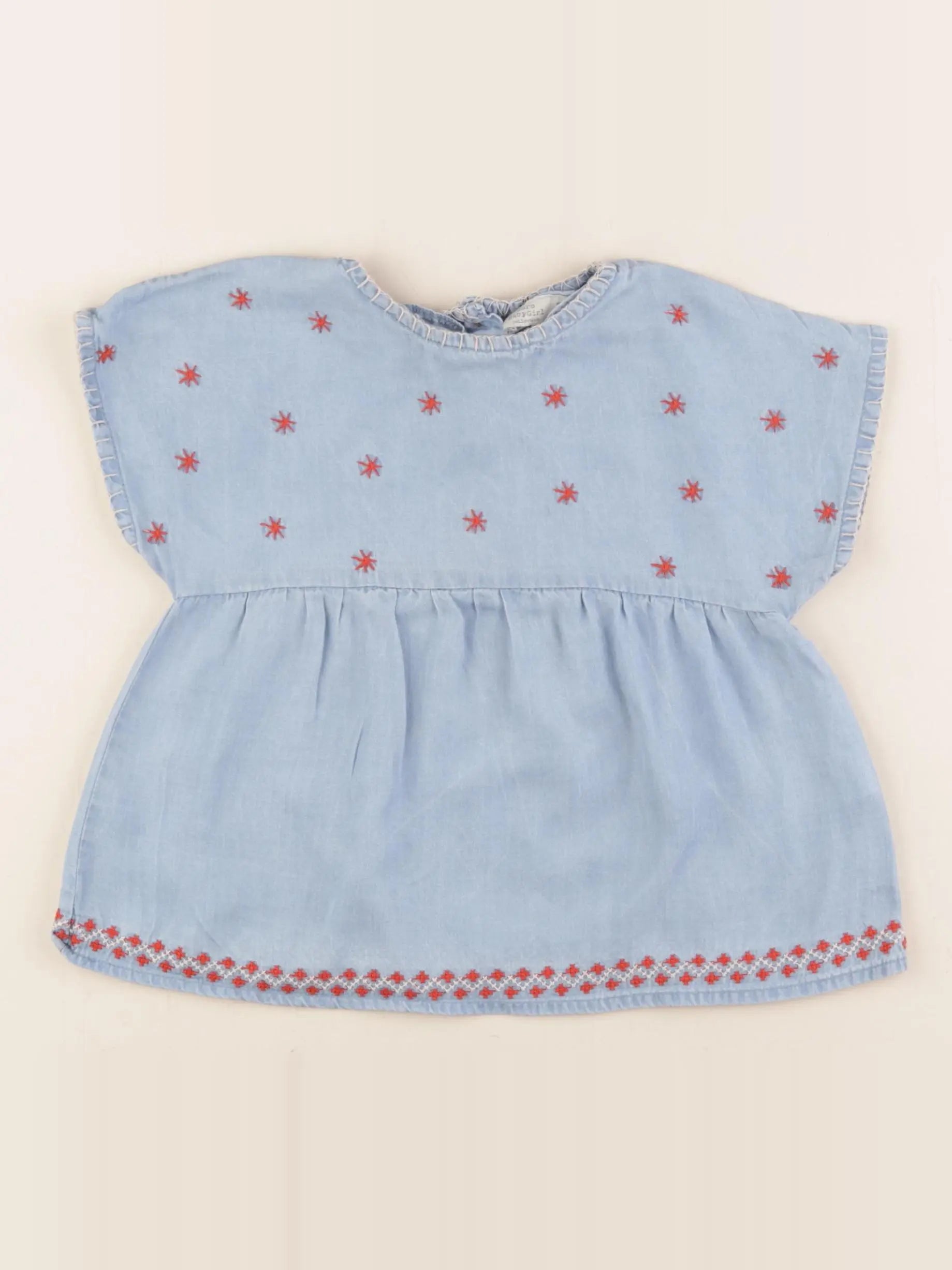 Zara - blouse bleu - 18/24 mois