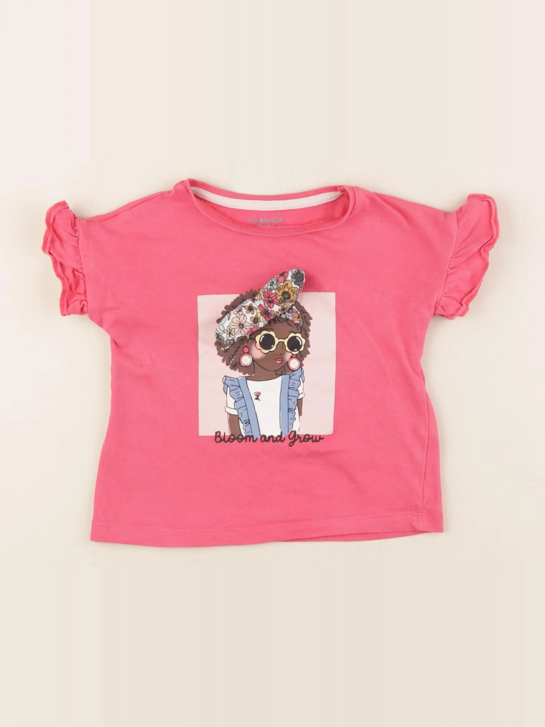 Vertbaudet - tee-shirt rose - 2 ans