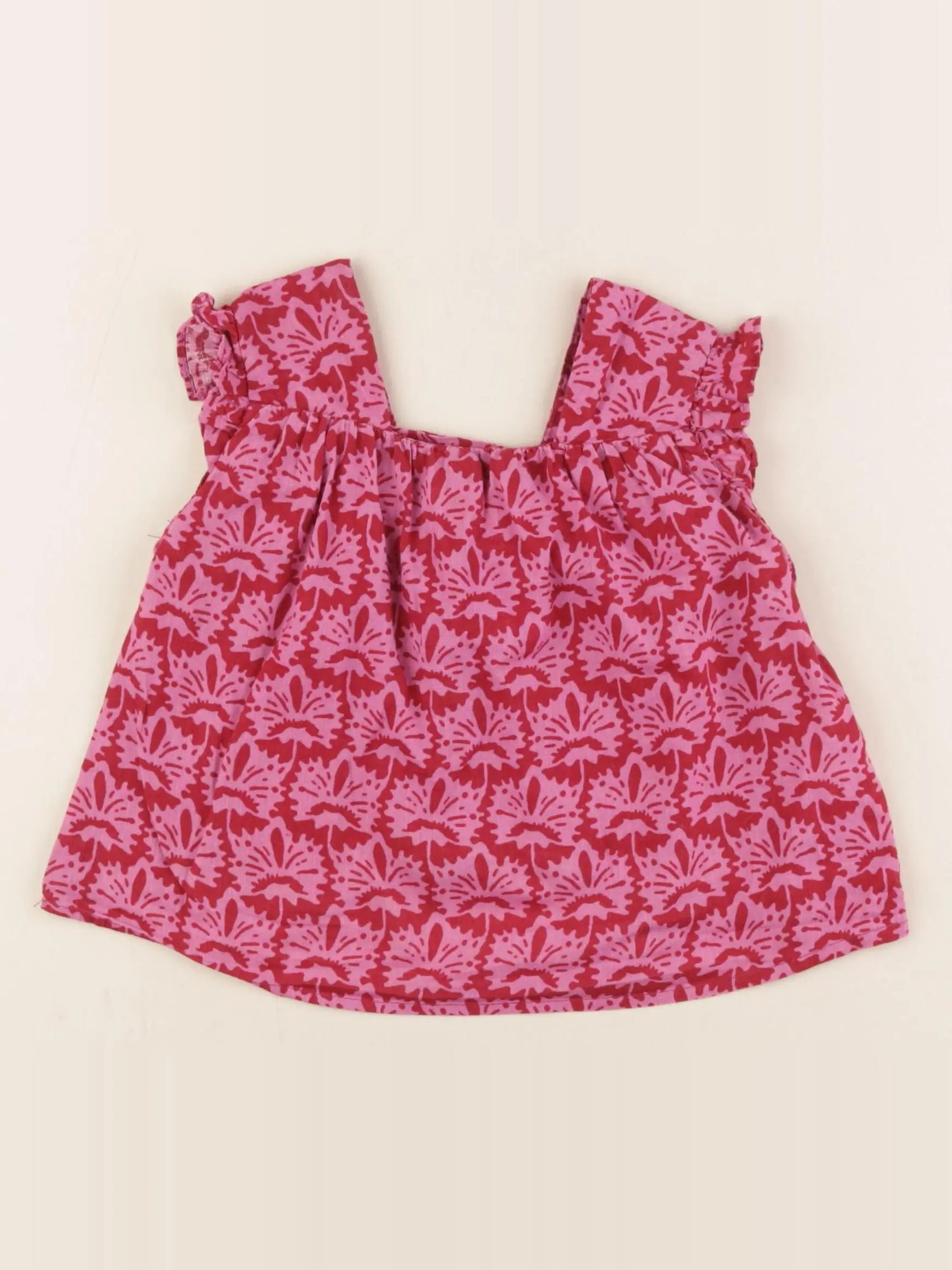 Zara - blouse rose, rouge - 18/24 mois