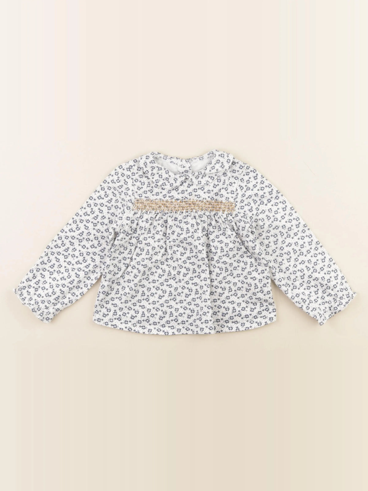 Cyrillus - tee-shirt blanc, bleu - 24 mois