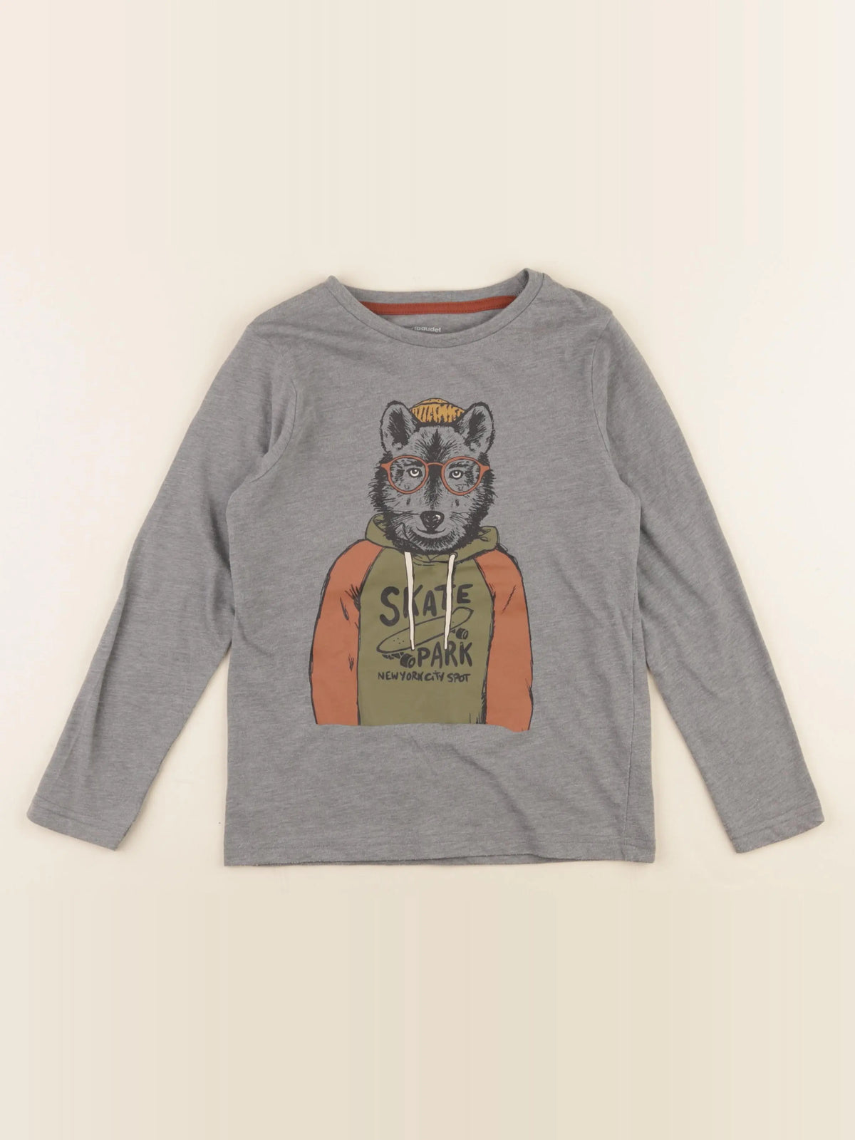 Vertbaudet - tee-shirt gris - 8 ans