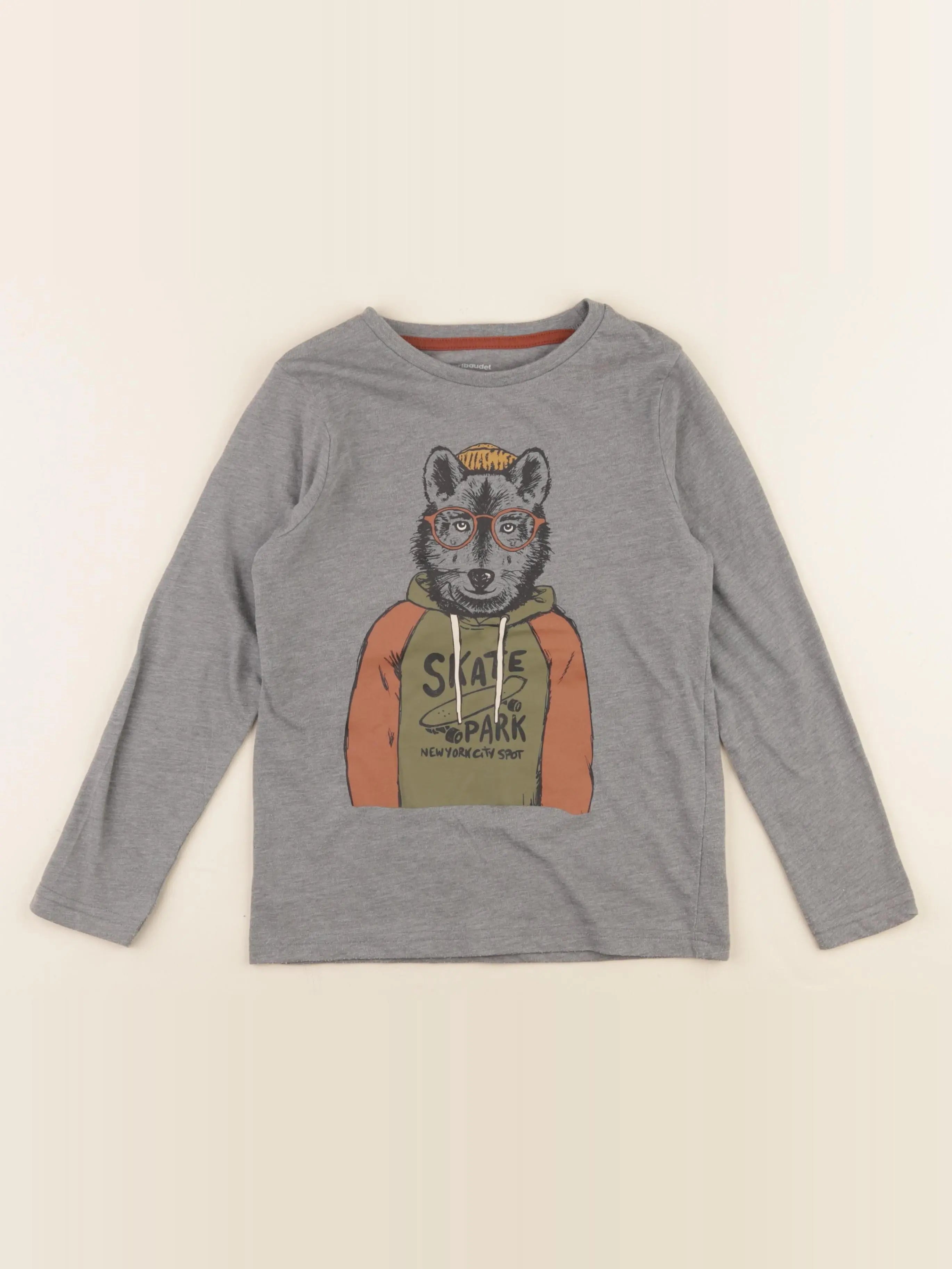 Vertbaudet - tee-shirt gris - 8 ans