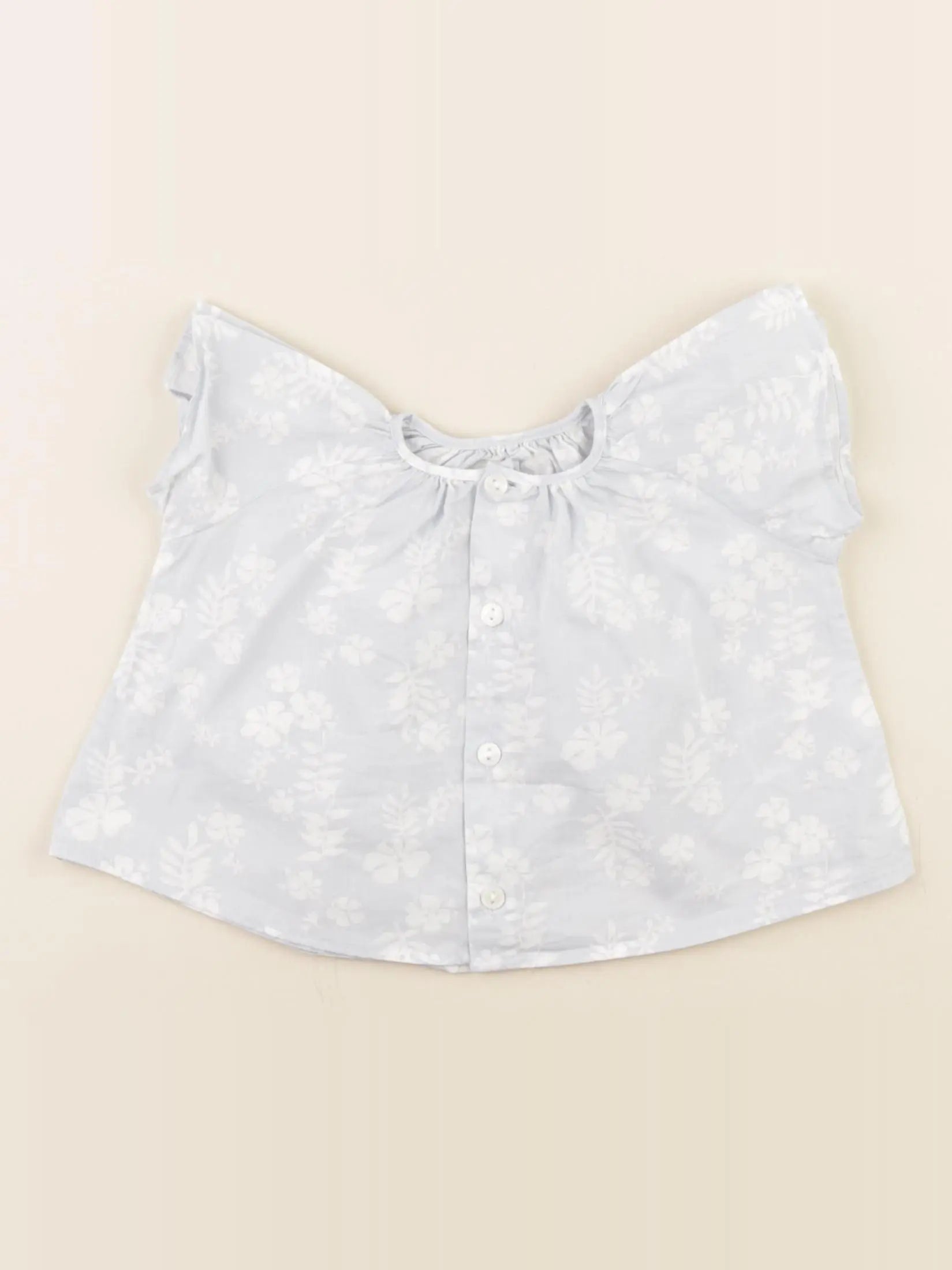Petit Bateau - blouse bleu - 3 mois