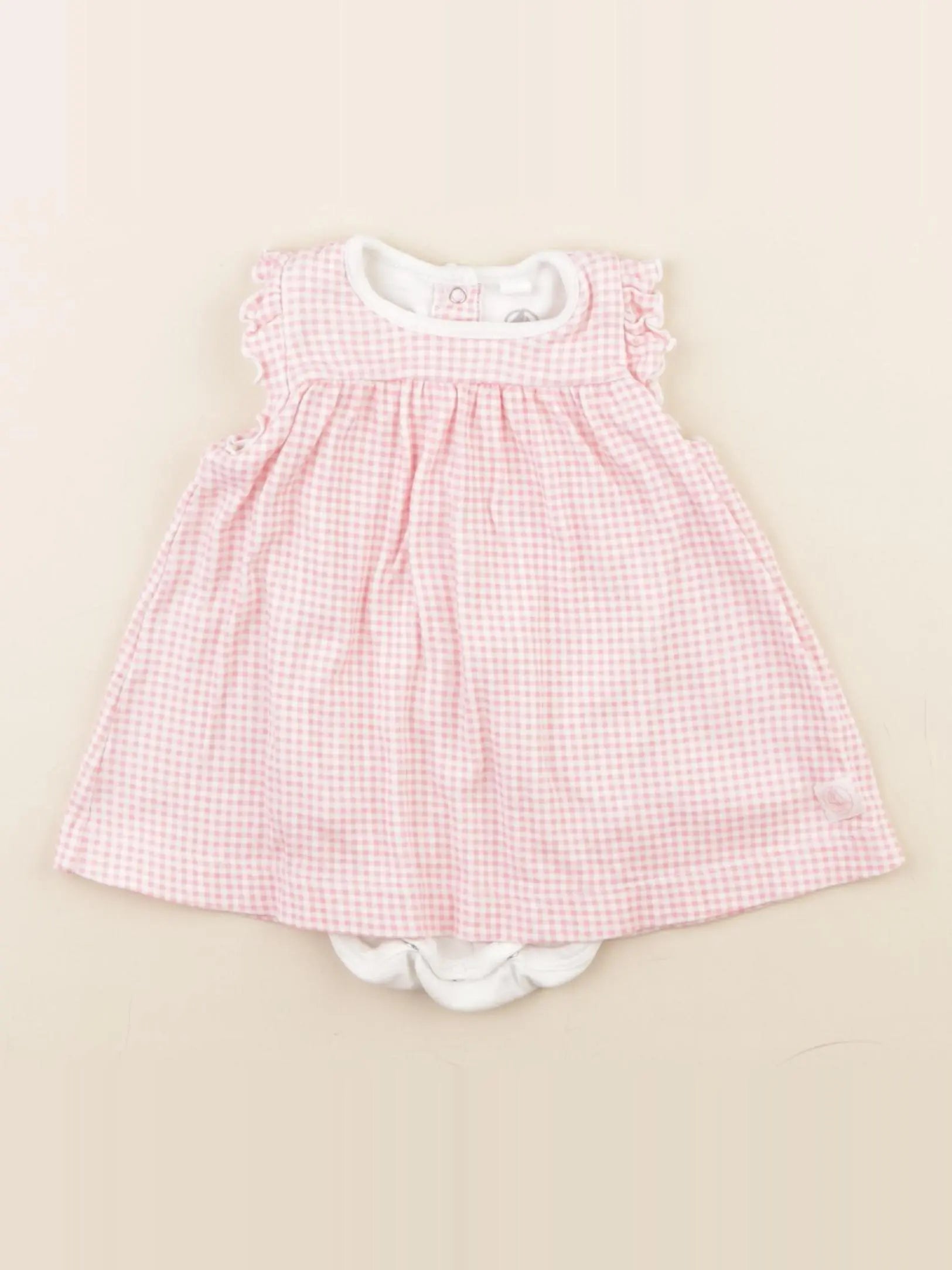 Petit Bateau - body robe rose - 3 mois