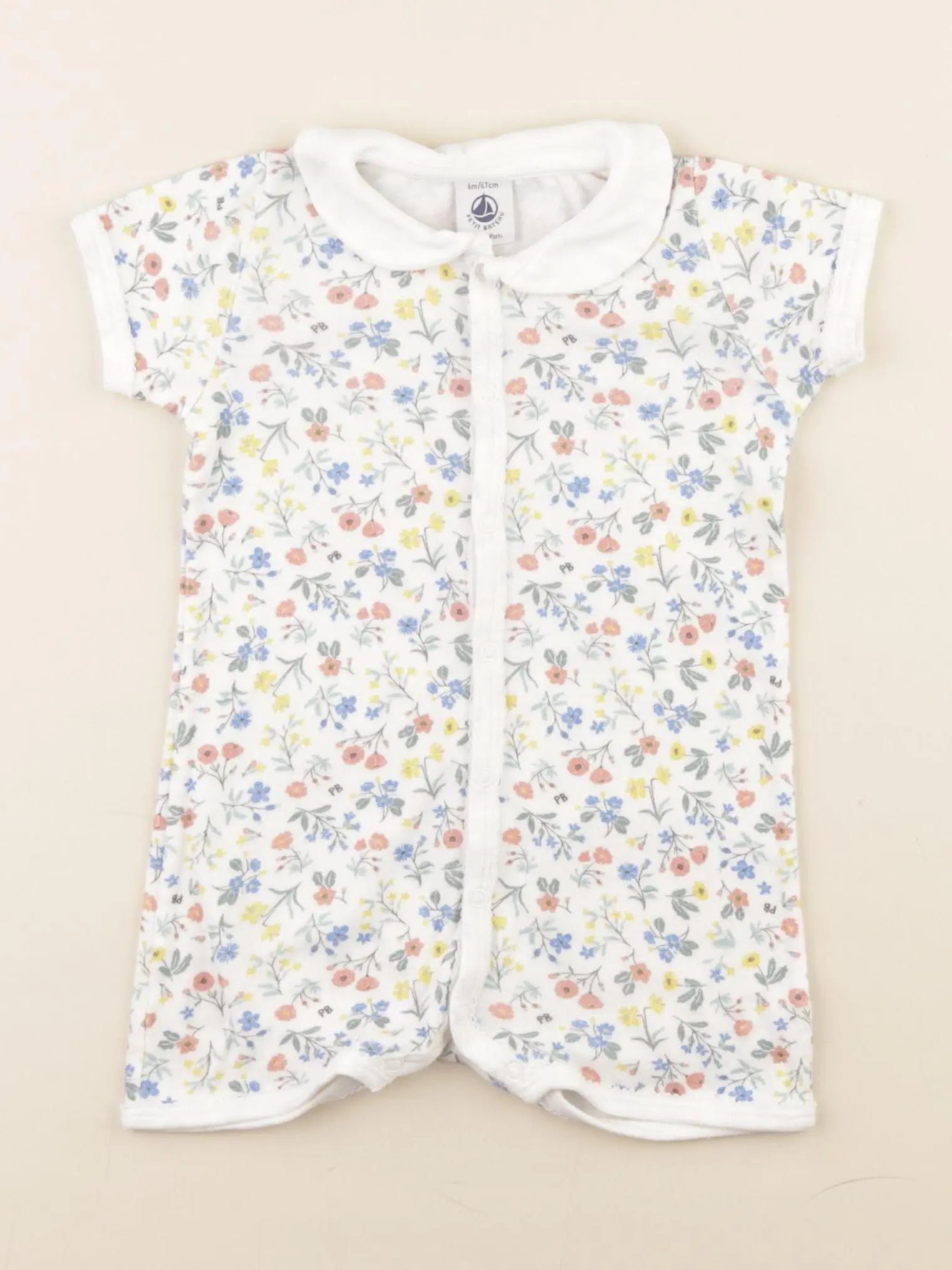 Petit Bateau - combinaison multicolore - 6 mois