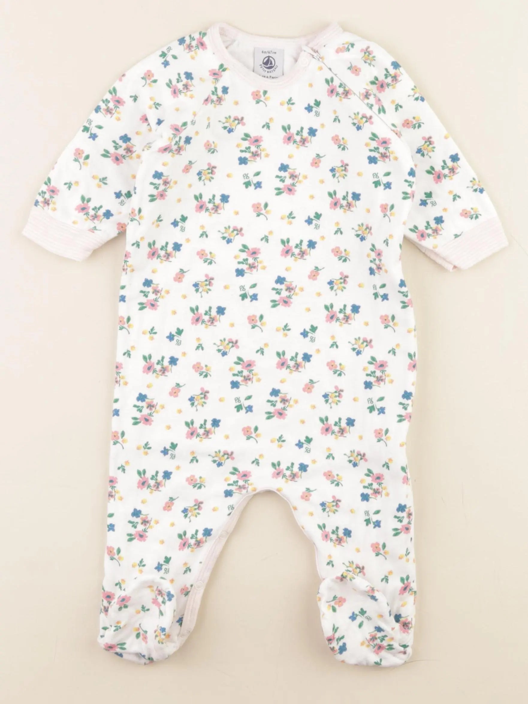 Petit Bateau - pyjama coton multicolore - 6 mois