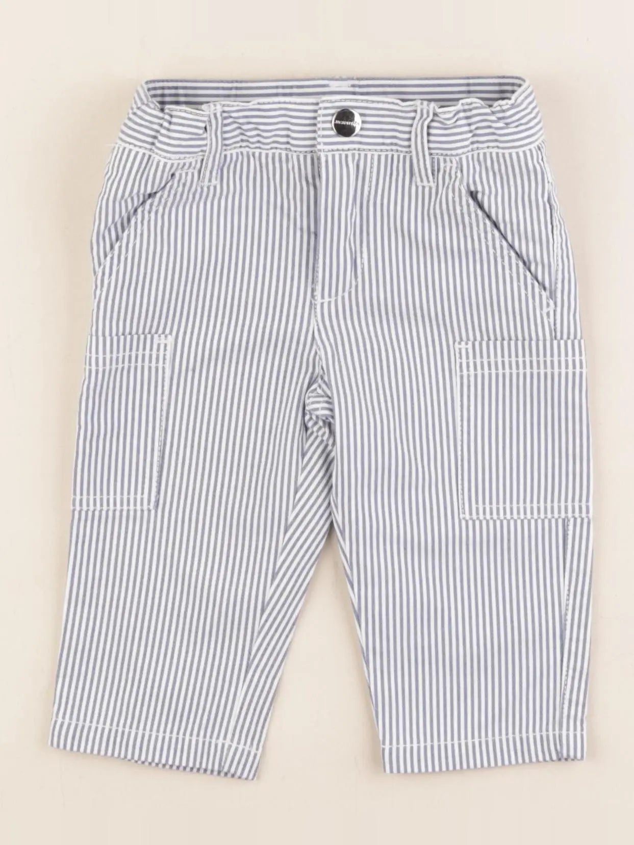 Jacadi - pantalon blanc, bleu - 6 mois