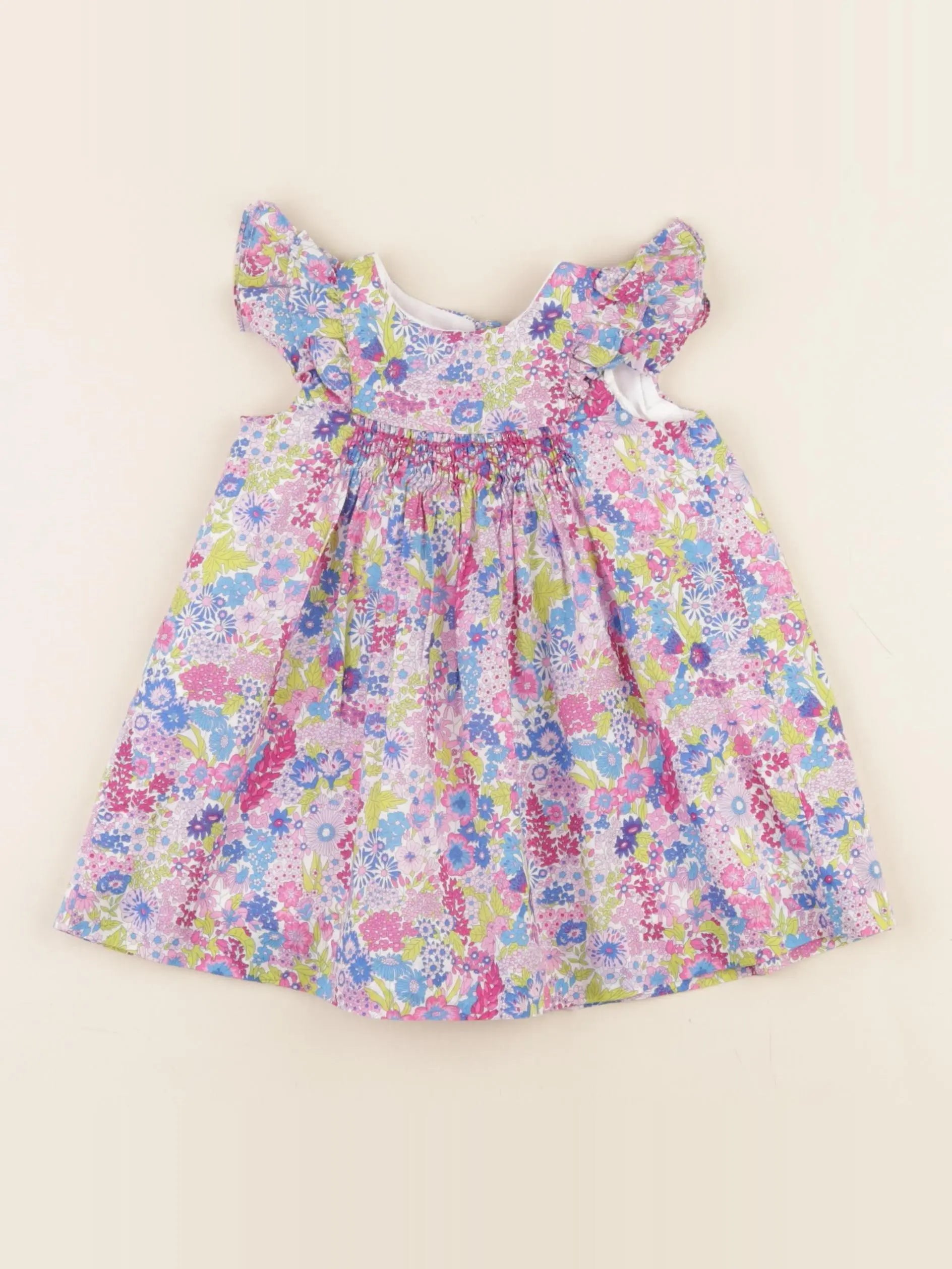 Jacadi - robe liberty multicolore - 6 mois