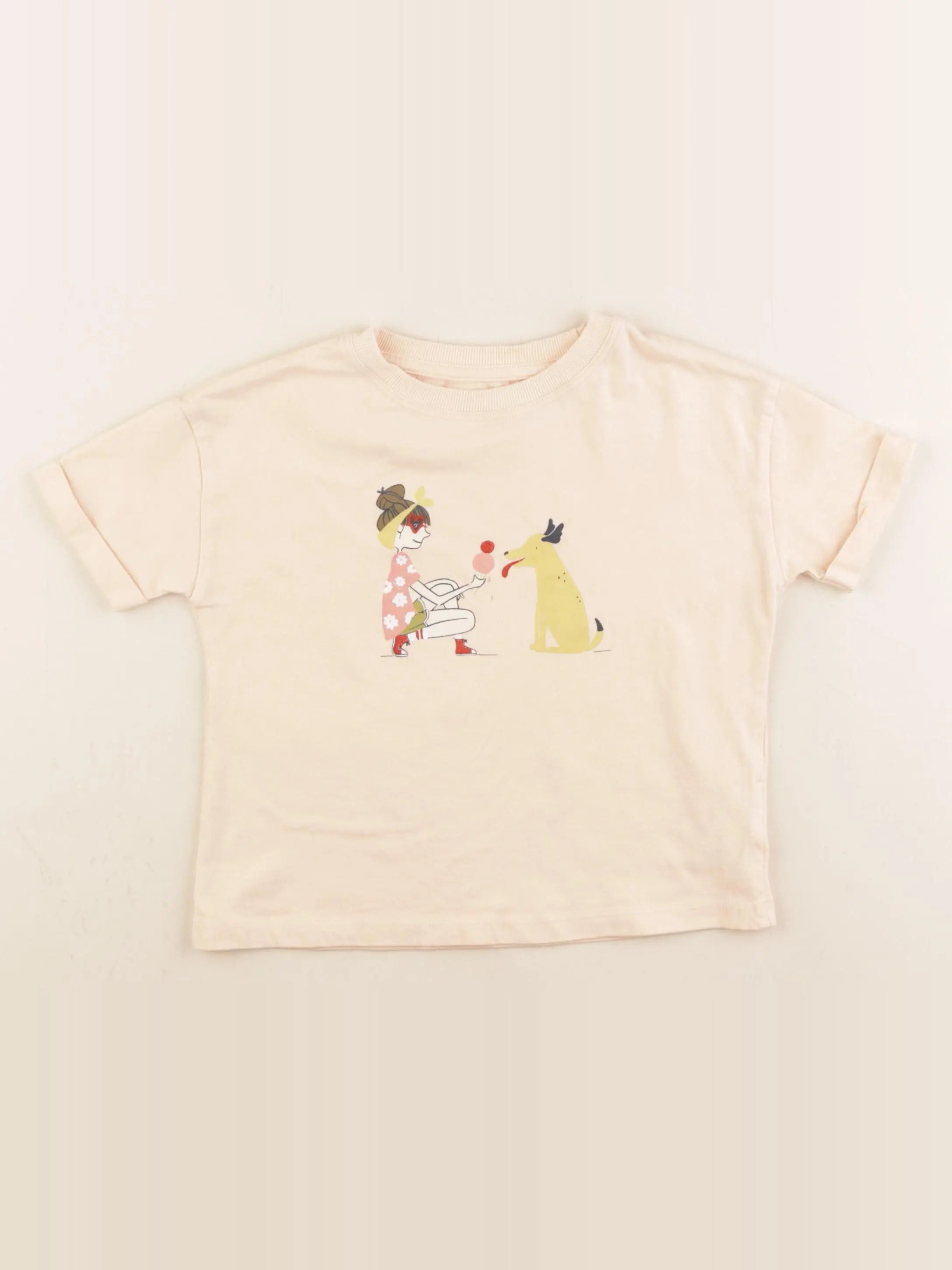 Vertbaudet - tee-shirt orange - 4 ans