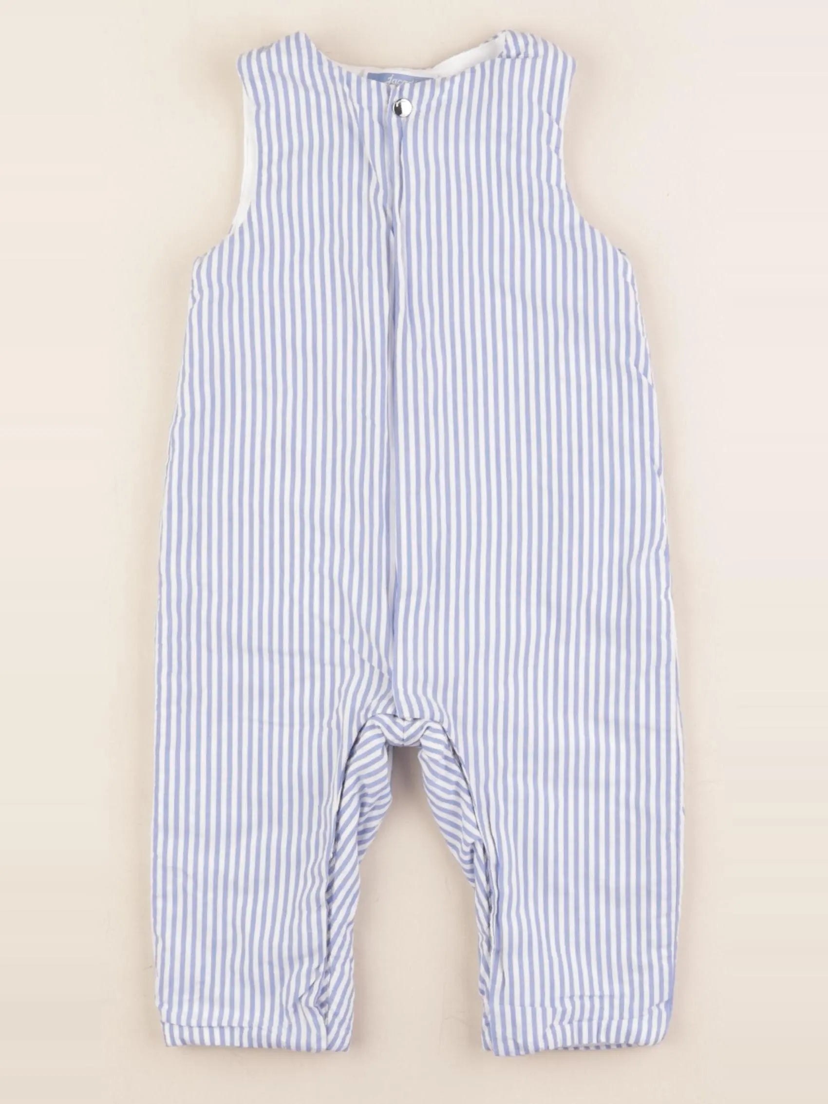 Jacadi - combinaison doublé blanc, bleu - 12 mois