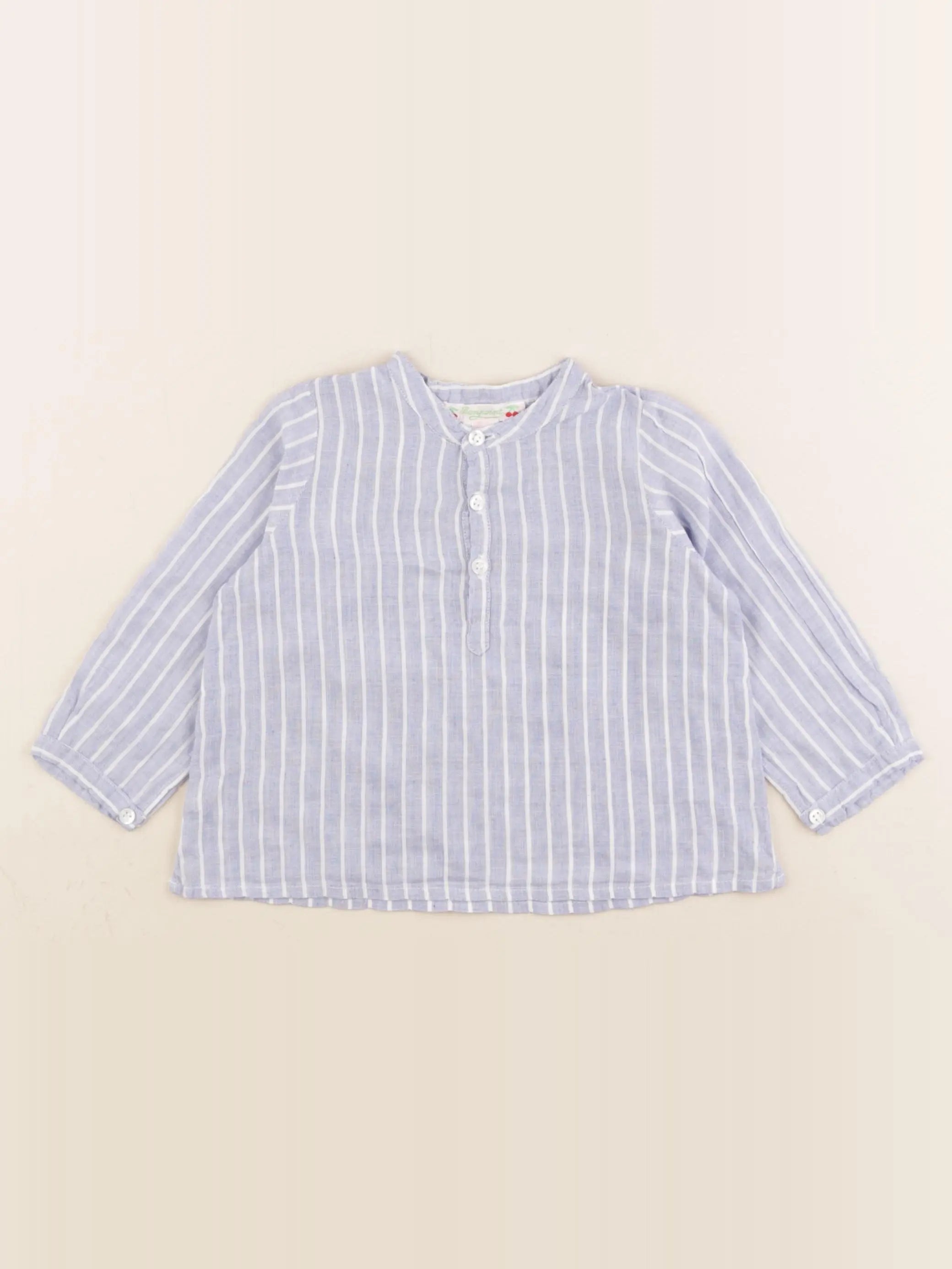 Bonpoint - chemise bleu - 12 mois