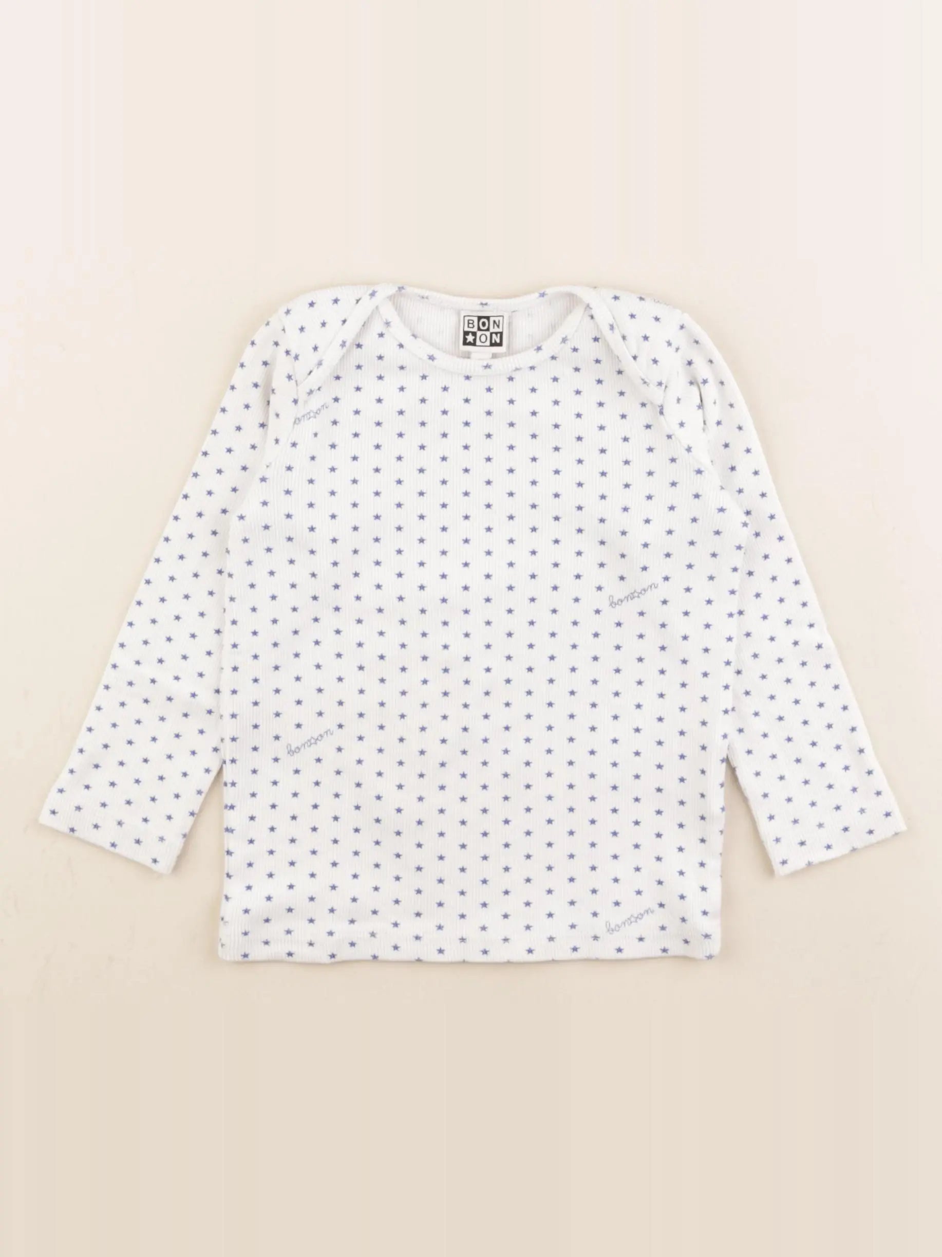 Bonton - maillot de corps blanc, bleu - 2 ans