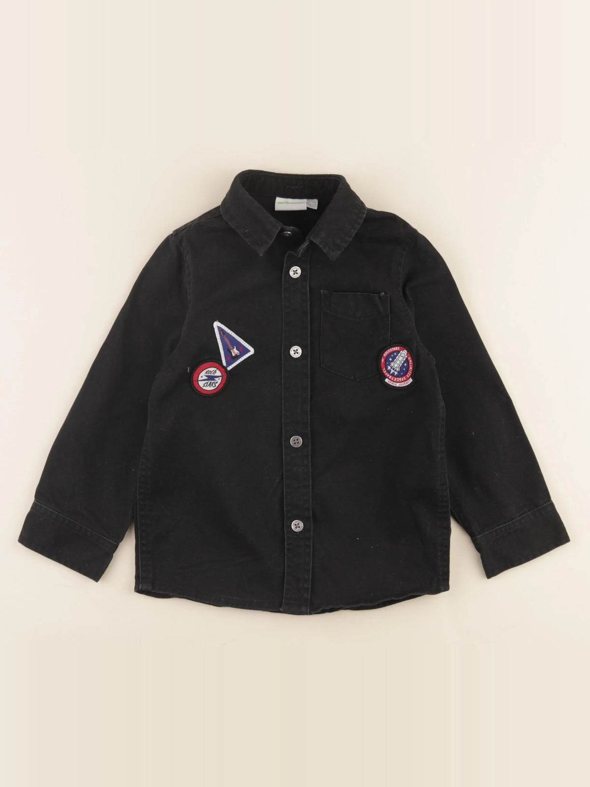 Vertbaudet - chemise noir - 4 ans