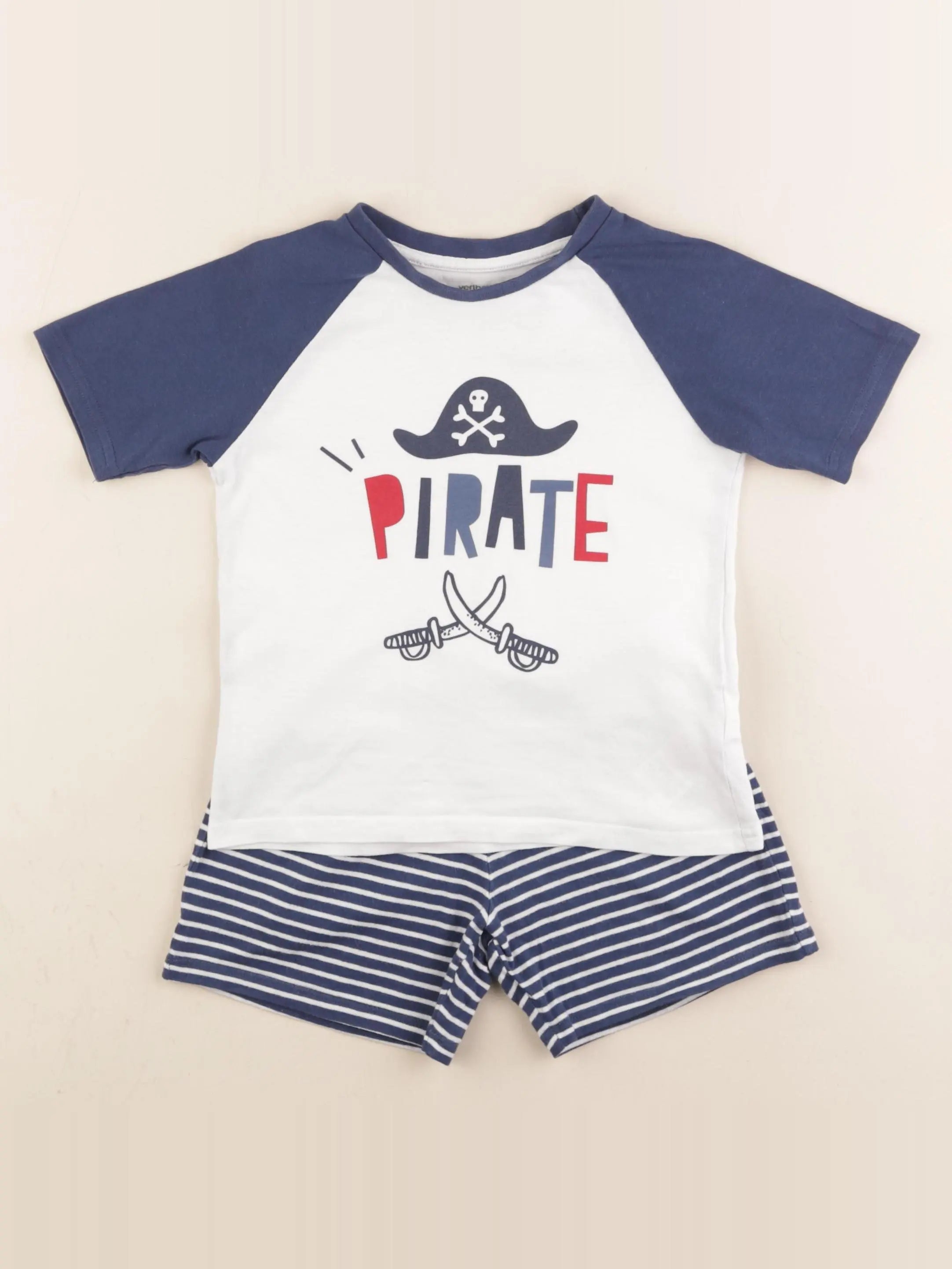 Vertbaudet - pyjama coton bleu - 4 ans