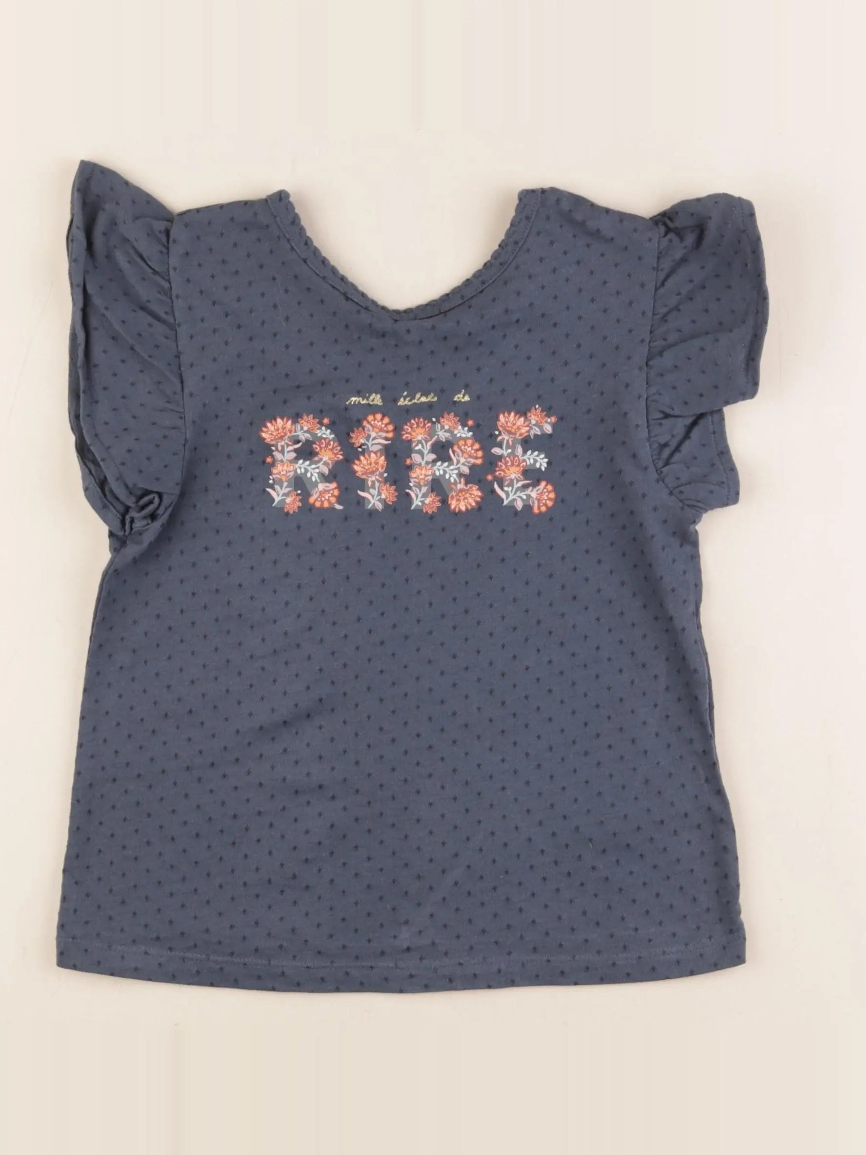 Vertbaudet - tee-shirt bleu - 6 ans