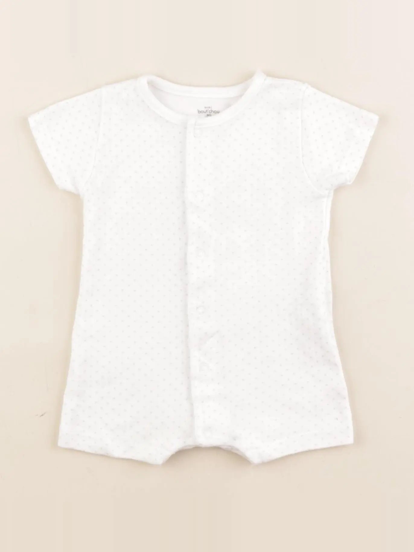 Boutchou - pyjama coton blanc - 1 mois