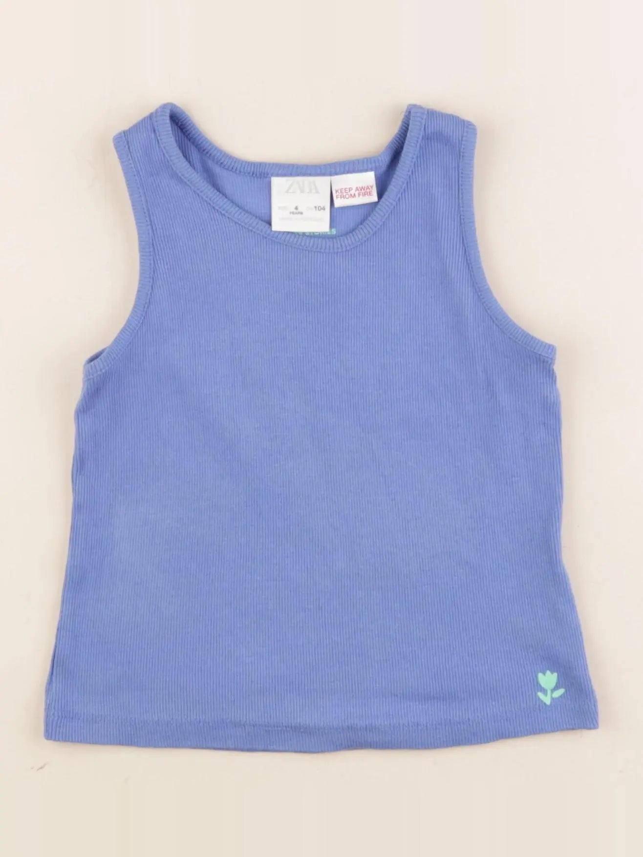 Zara - débardeur bleu - 4 ans