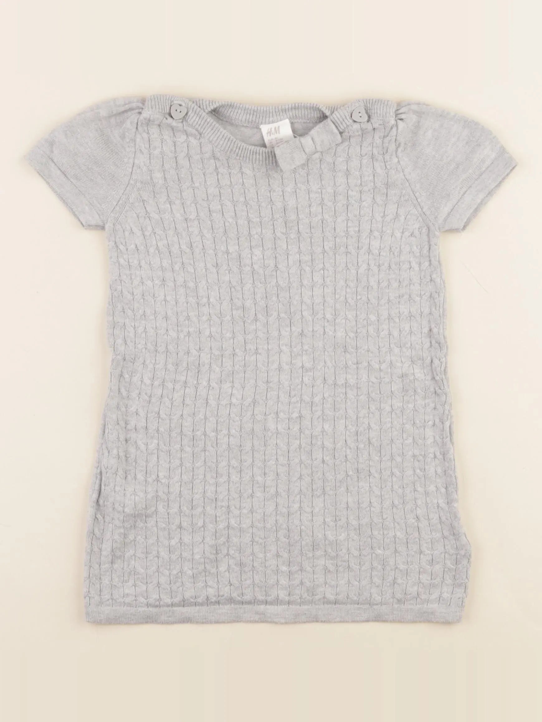 H&M - robe gris - 9/12 mois