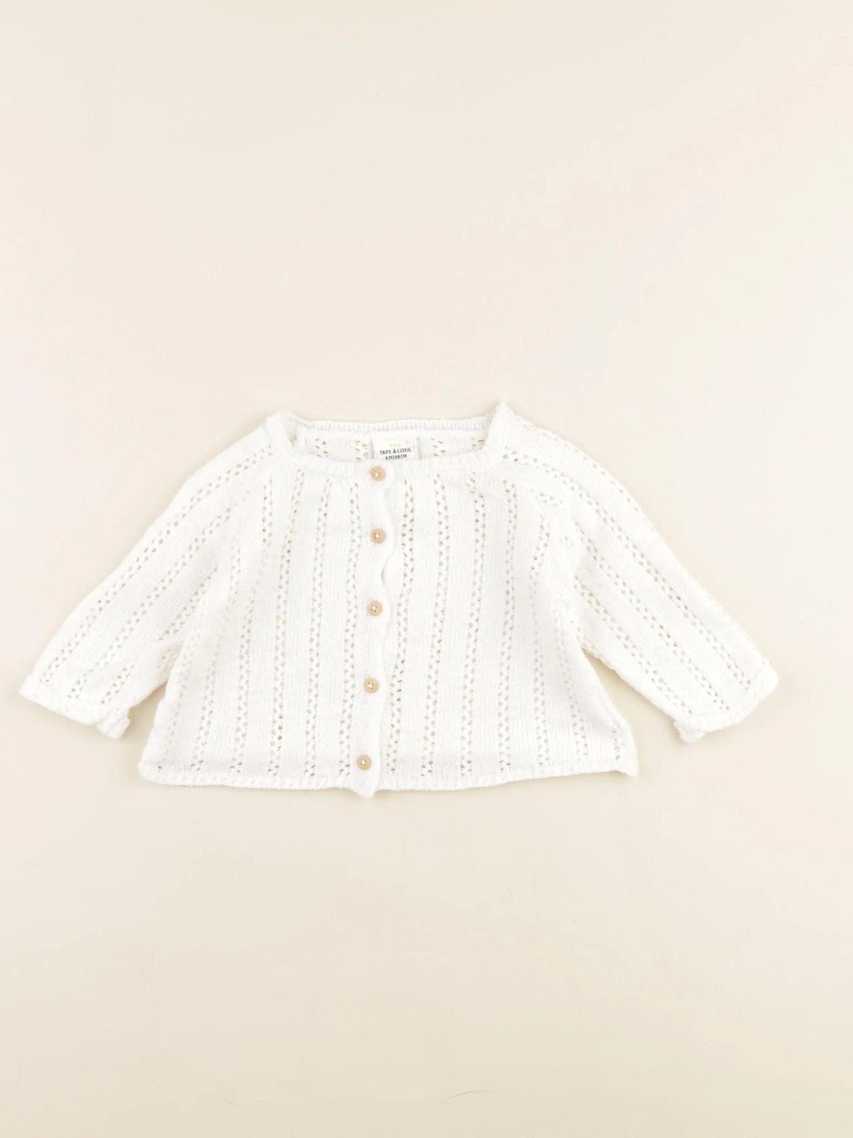 Tape à l'oeil - gilet blanc - 6 mois