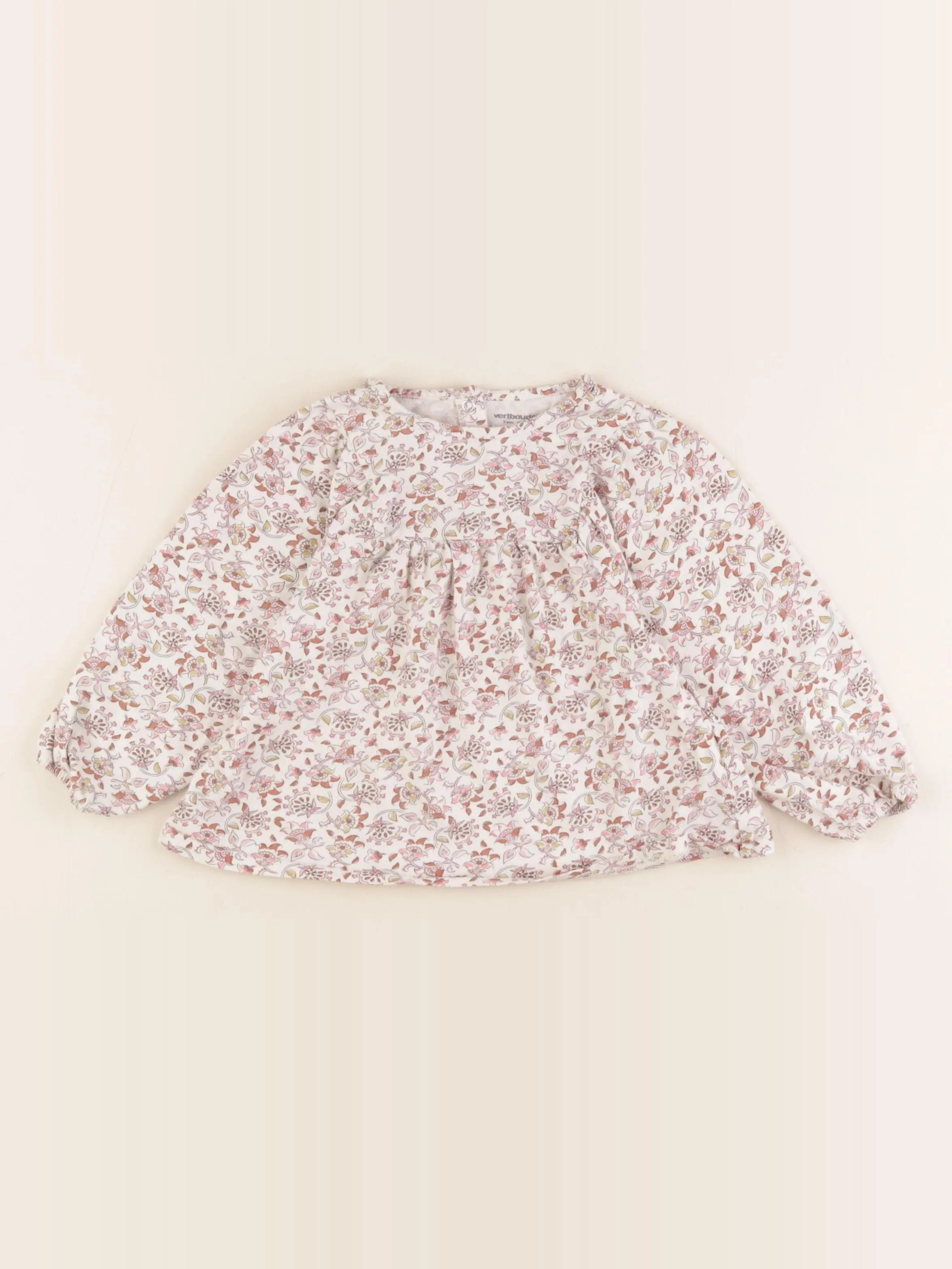 Vertbaudet - tee-shirt beige - 3 ans