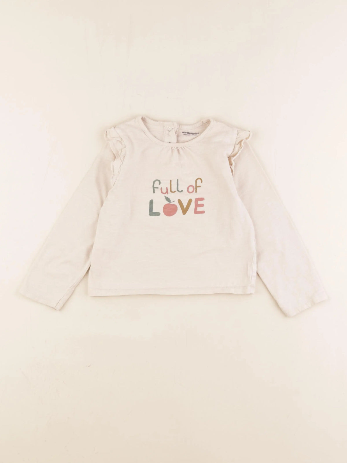 Vertbaudet - tee-shirt beige - 36 mois