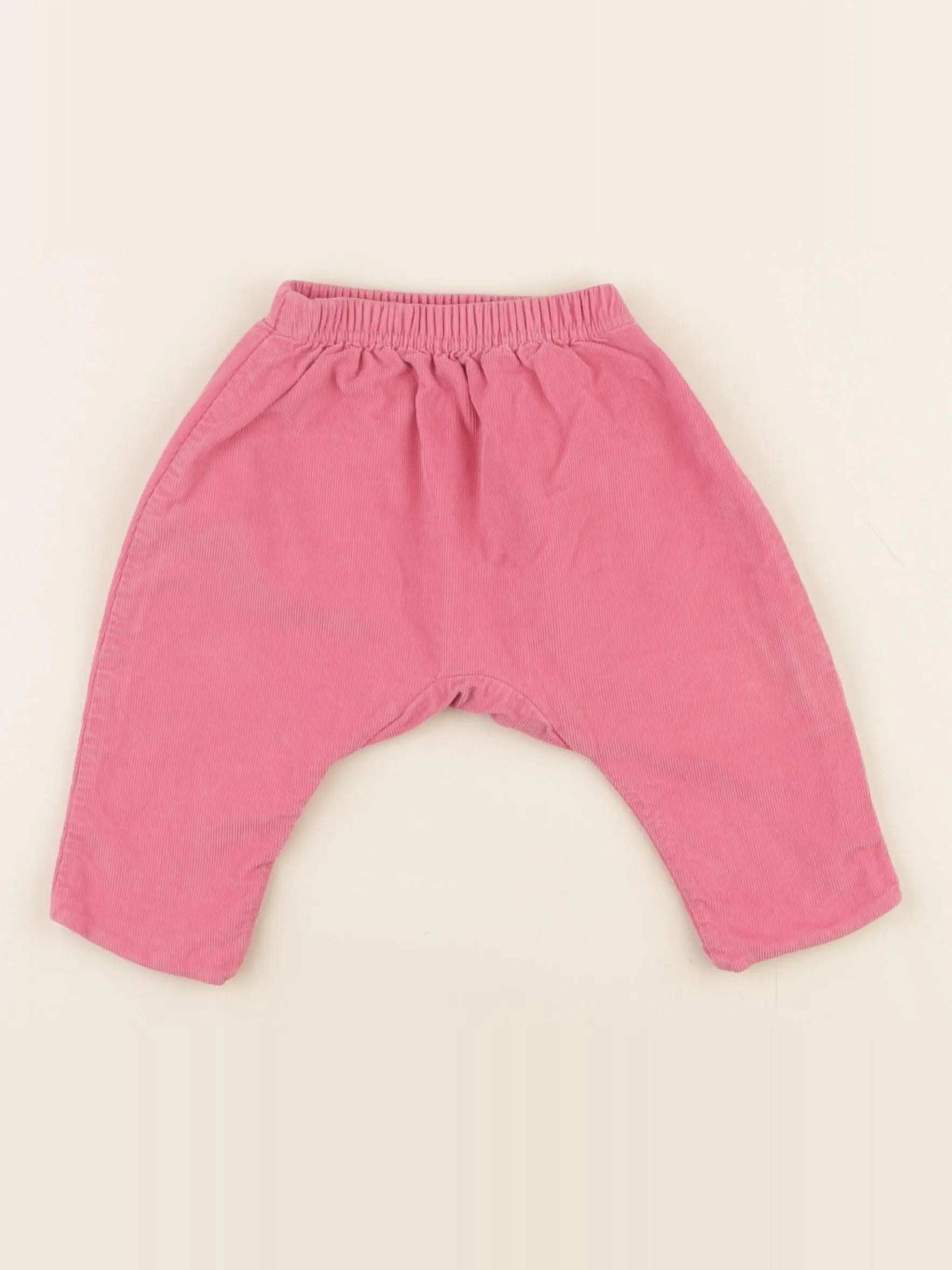 Petit Bateau - sarouel doublé rose - 3 mois